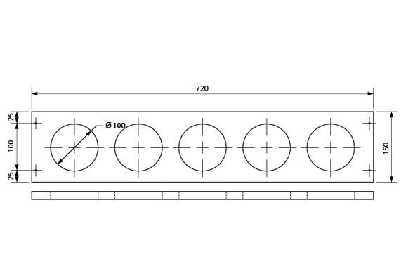 Massansicht um Kräutergarten auszusägen