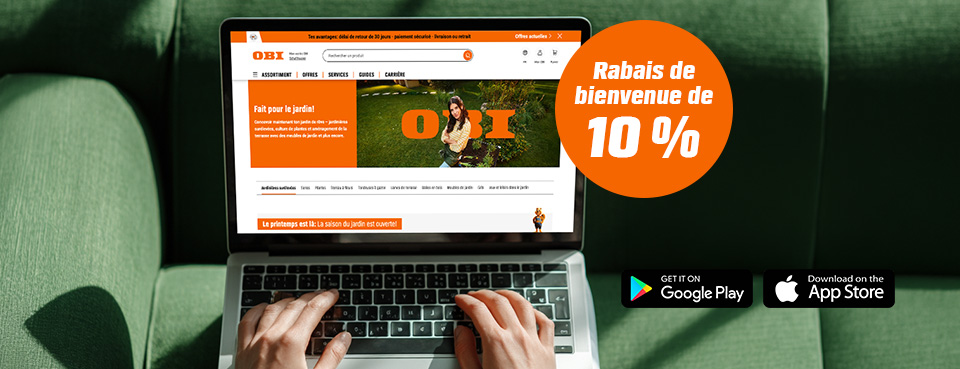 Rabais de bienvenue de 10 % heyOBI
