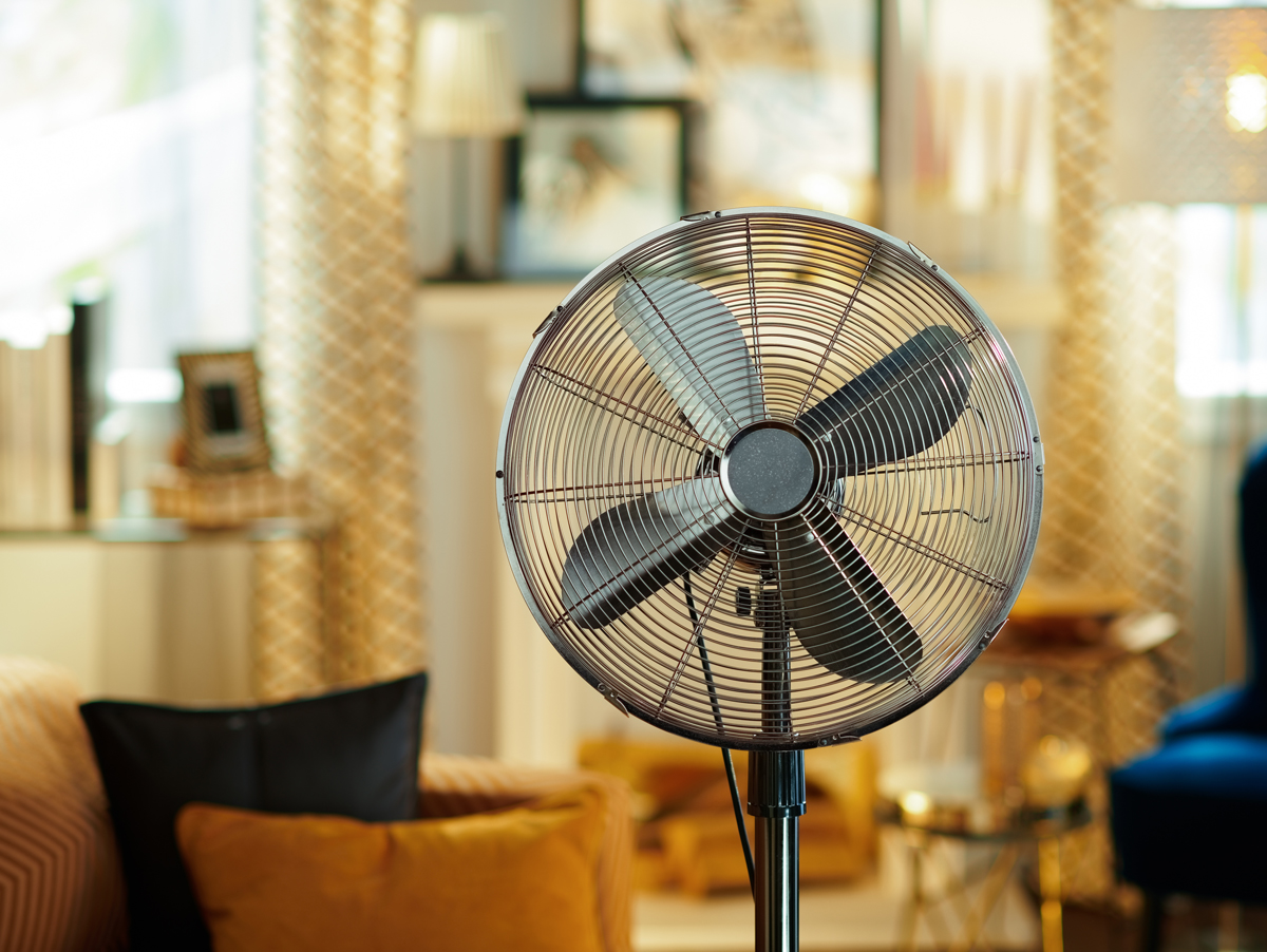 schwarzer Ventilator