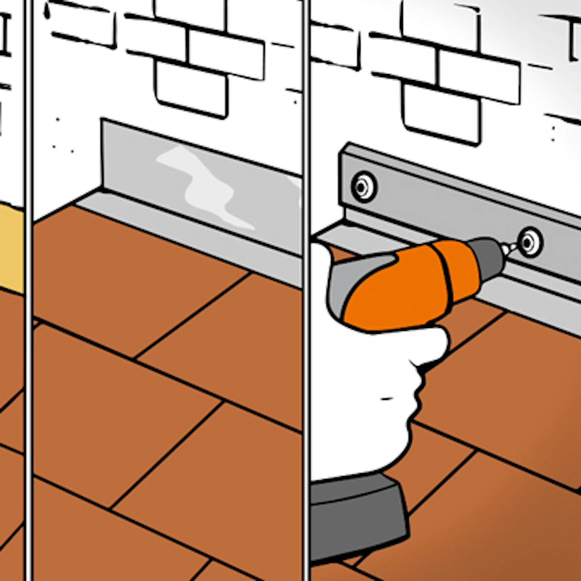 Anschlussbleche an Wand montieren bei Verlegung von Bitumenschindeln