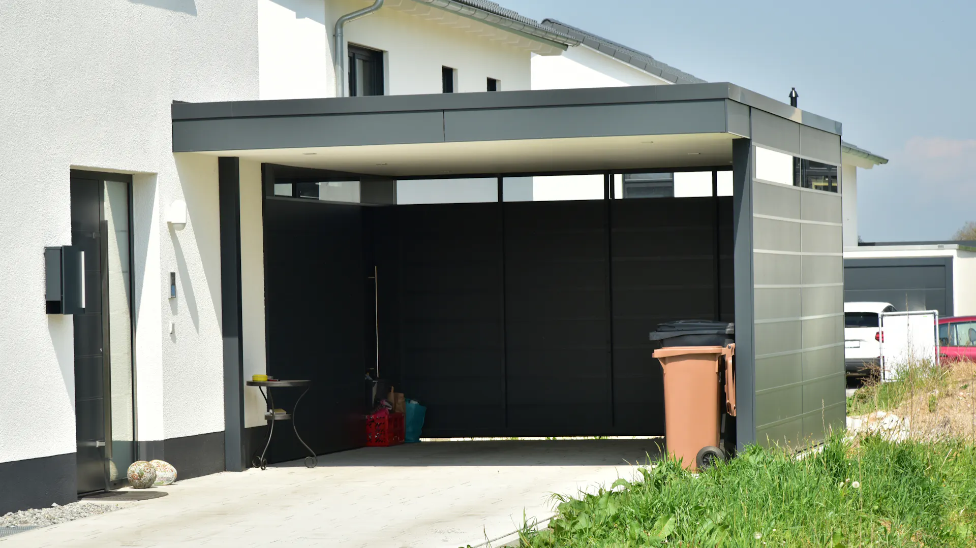 Carport mit Seitenverkleidung