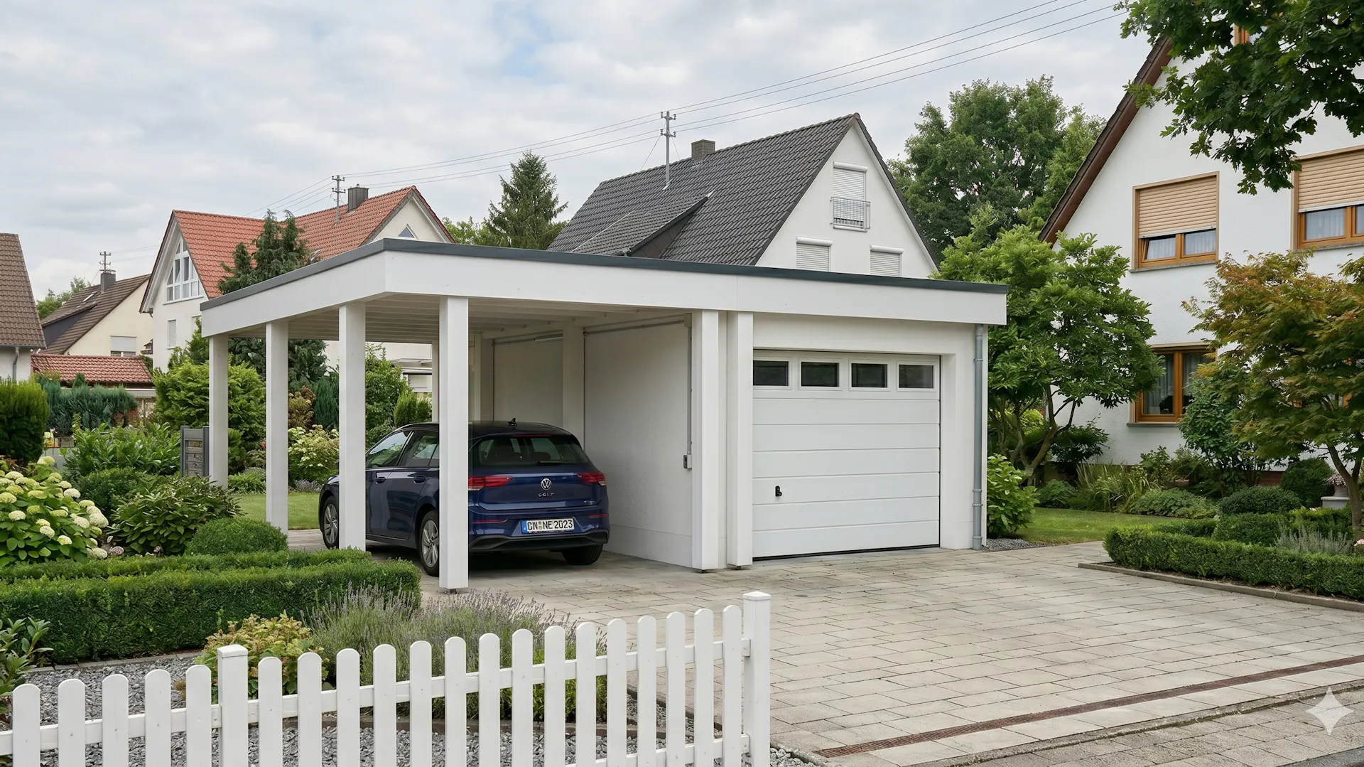 Carport an der Garage