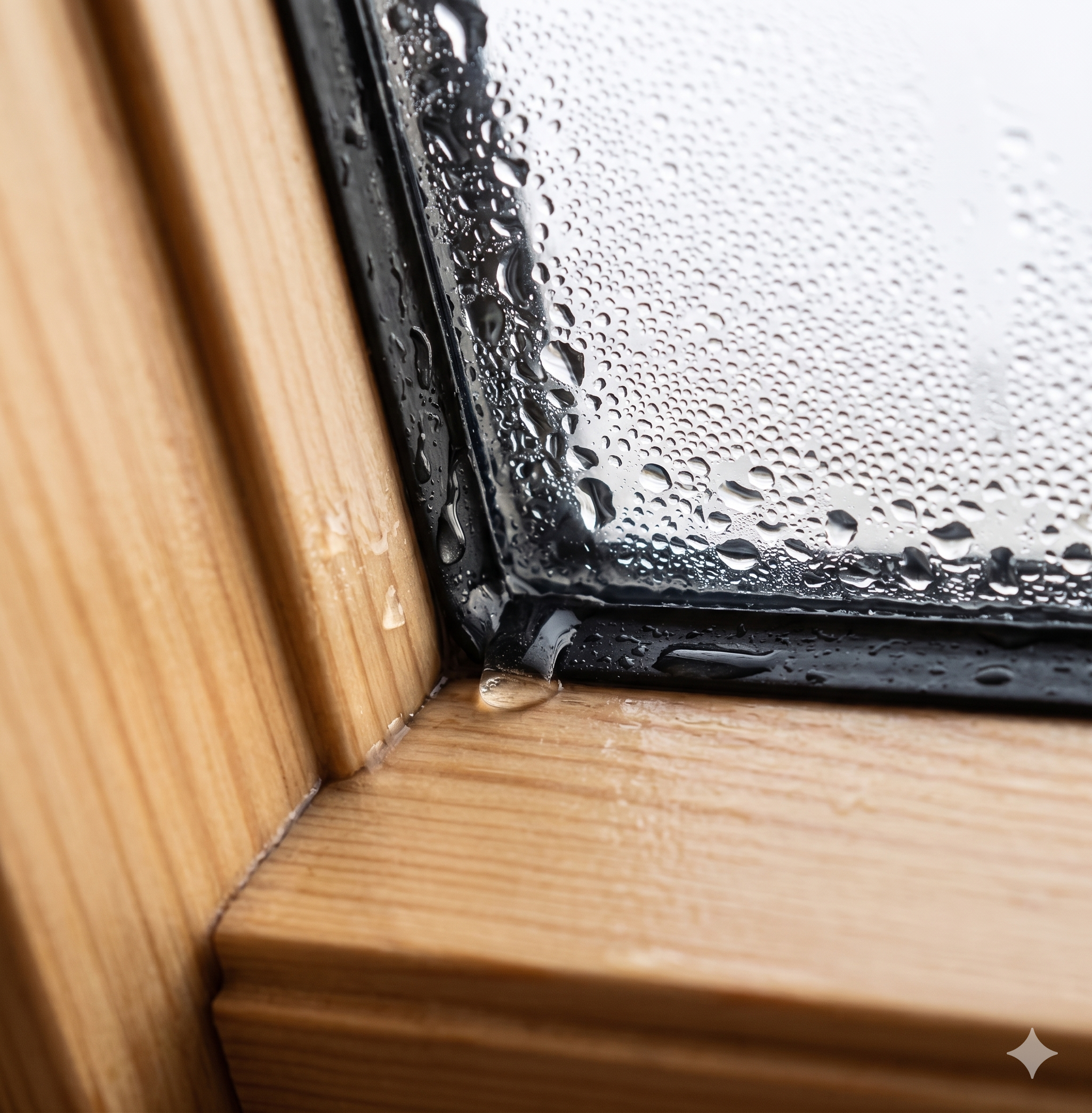 Dachfenster mit Kondenswasser in der Ecke