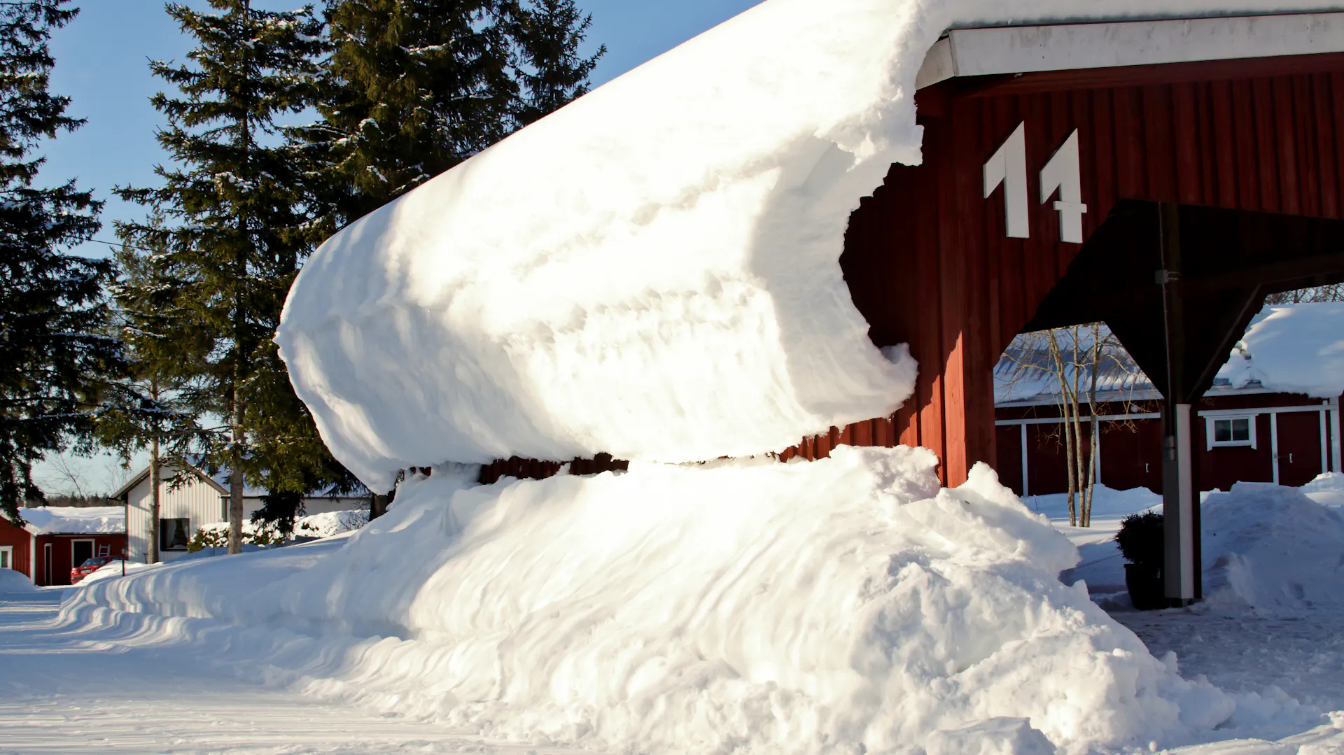 Carport unter Schnee