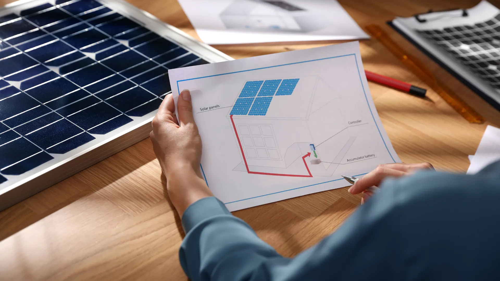 Schematische Darstellung einer PV-Anlage