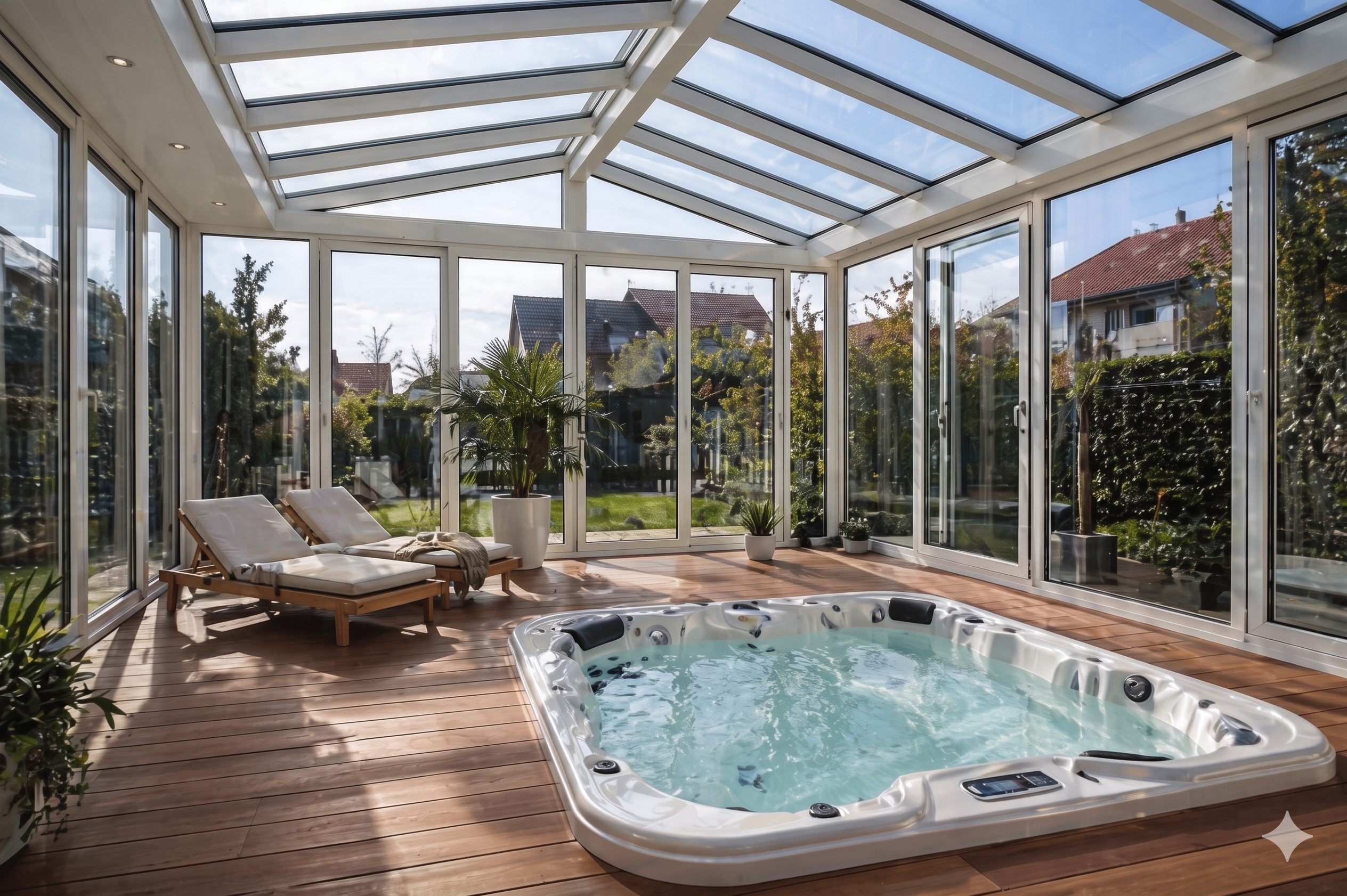 Sommergarten mit Whirlpool