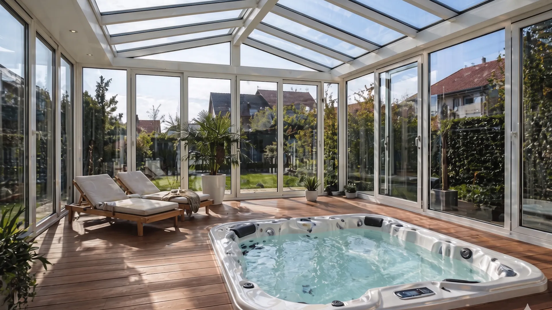 Sommergarten mit Whirlpool