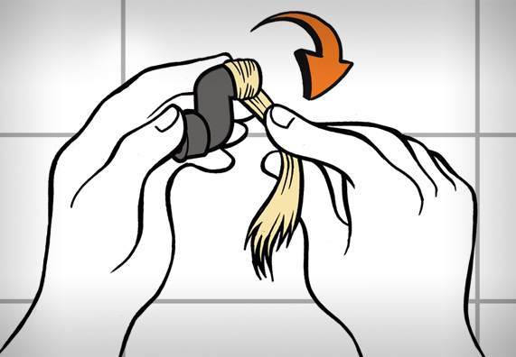 Gewinde des S-Bogens wird mit Hanf abgedichtet.