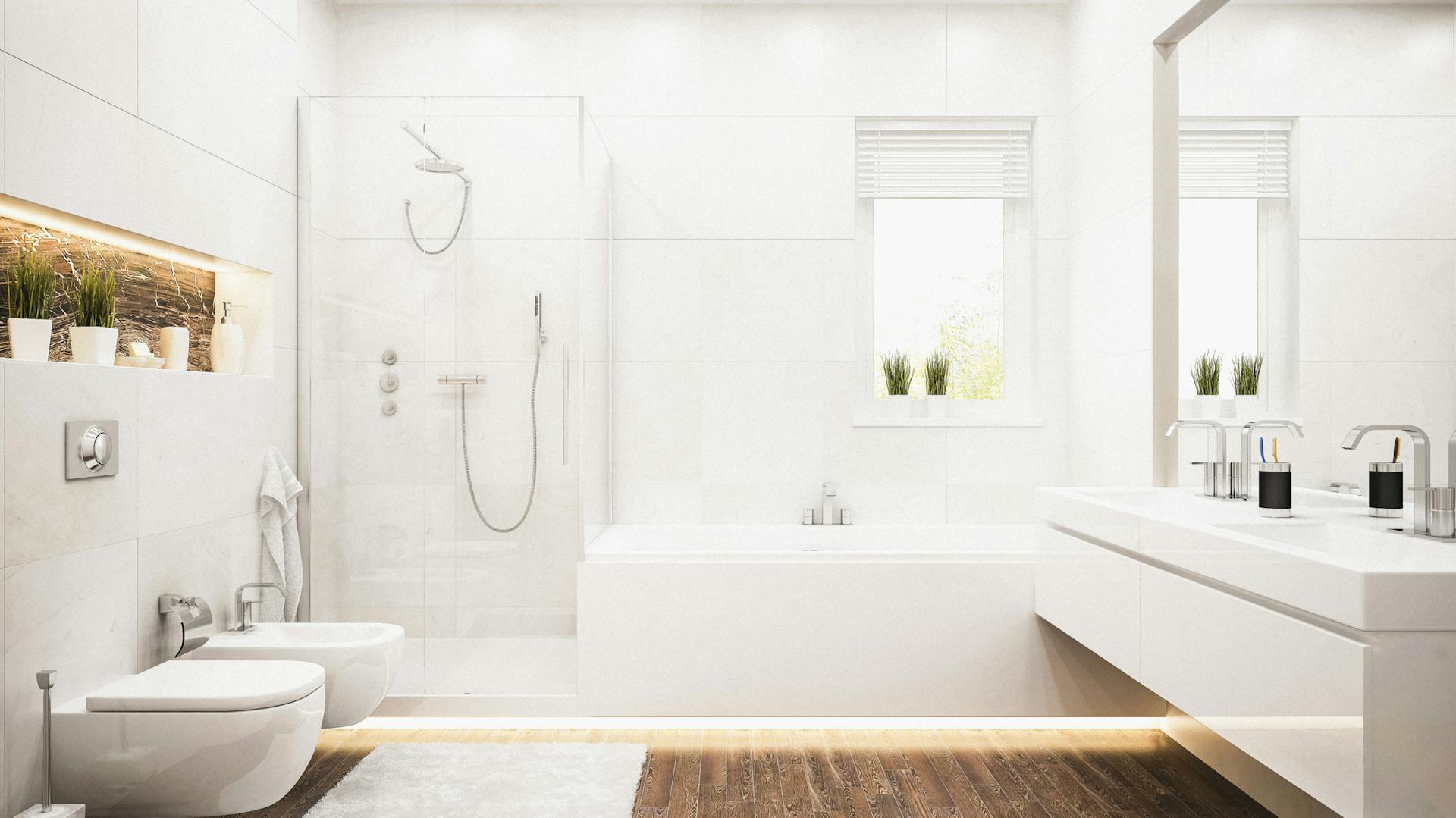 Beleuchtetes Badezimmer