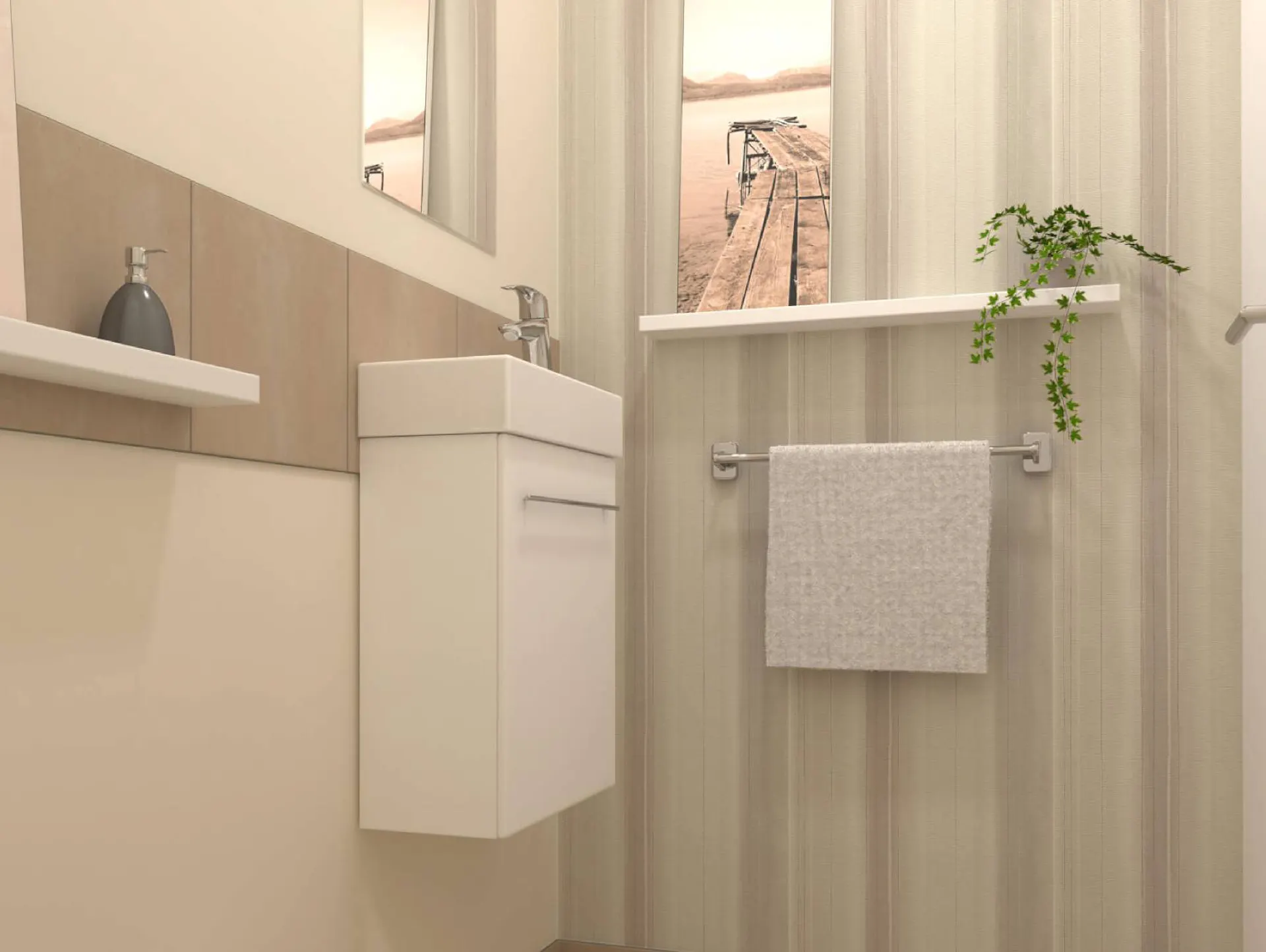 Gäste WC mit Ablagefläche
