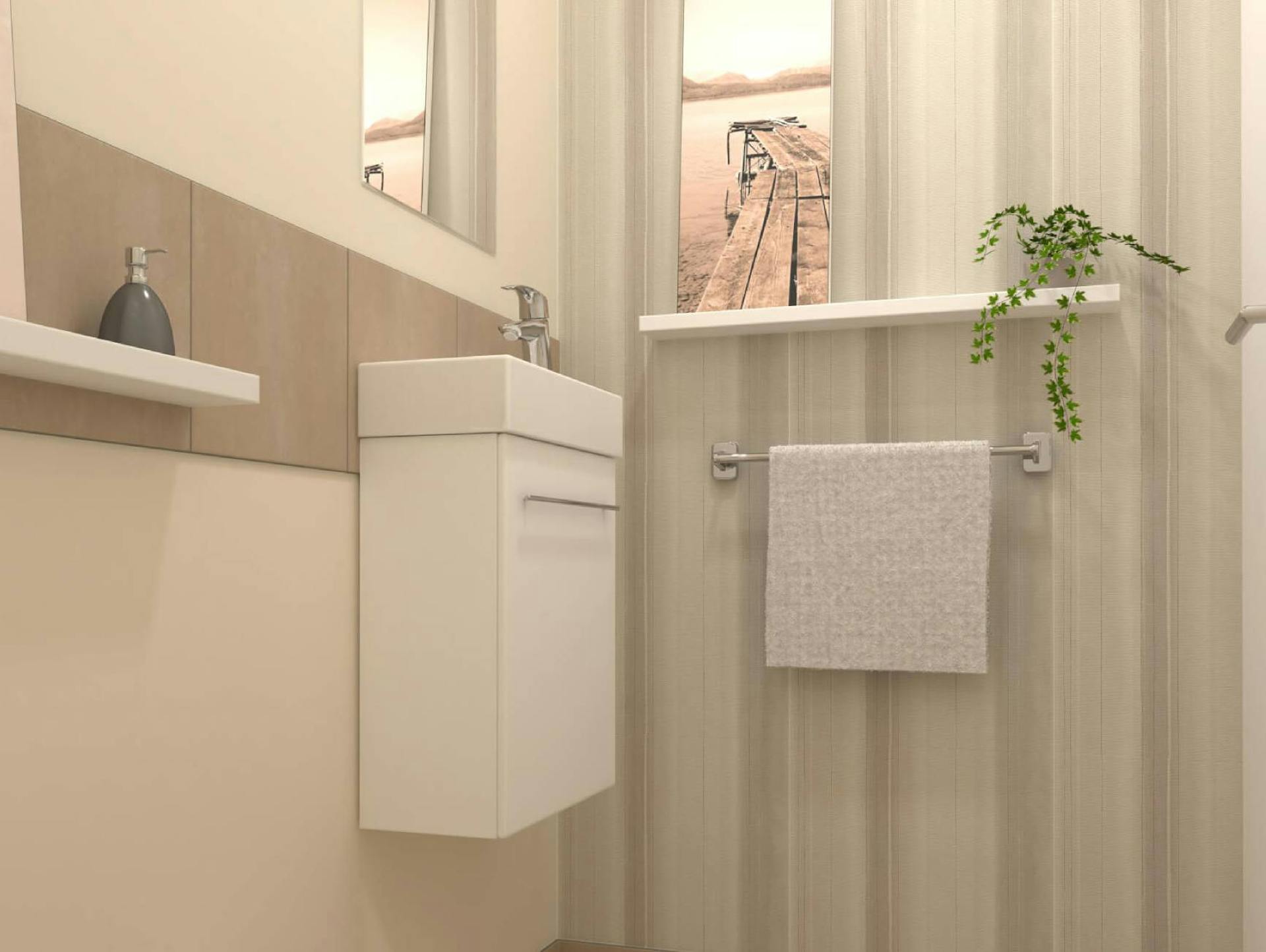 Gäste WC mit Ablagefläche