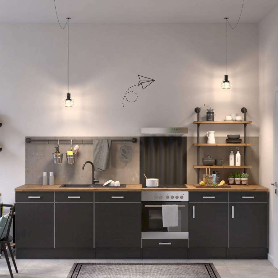 Küchenzeile im Industrialstil