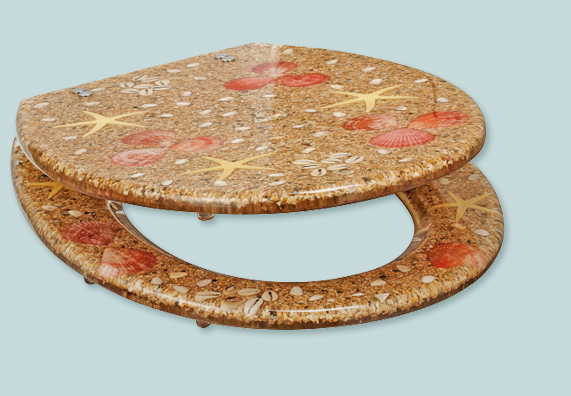 Kunststoff-Toilettensitz mit Motiv