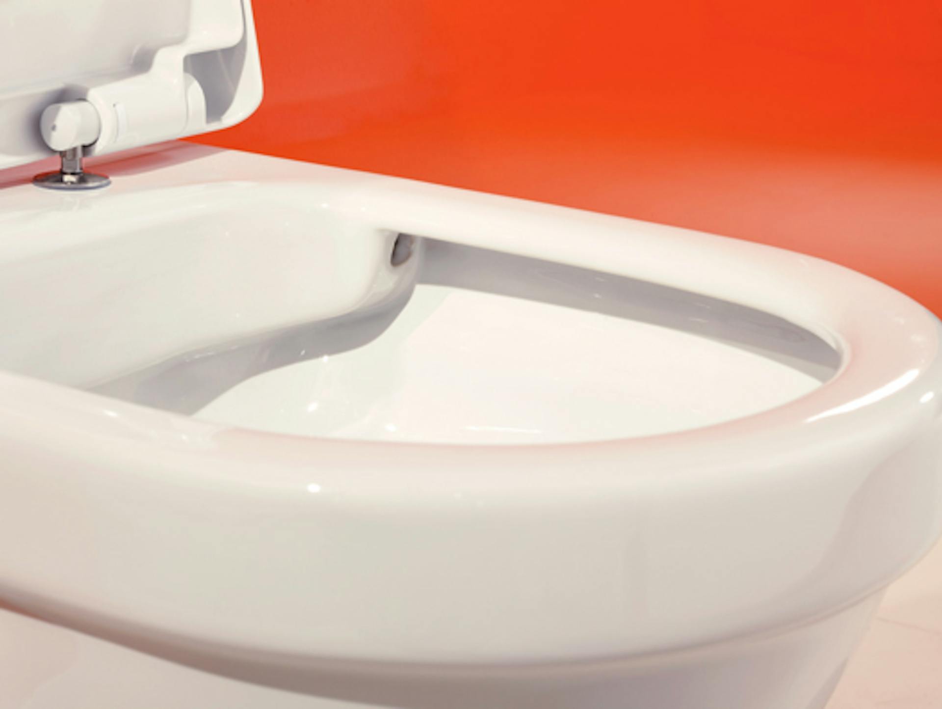 Spülrandloses WC in Weiß.