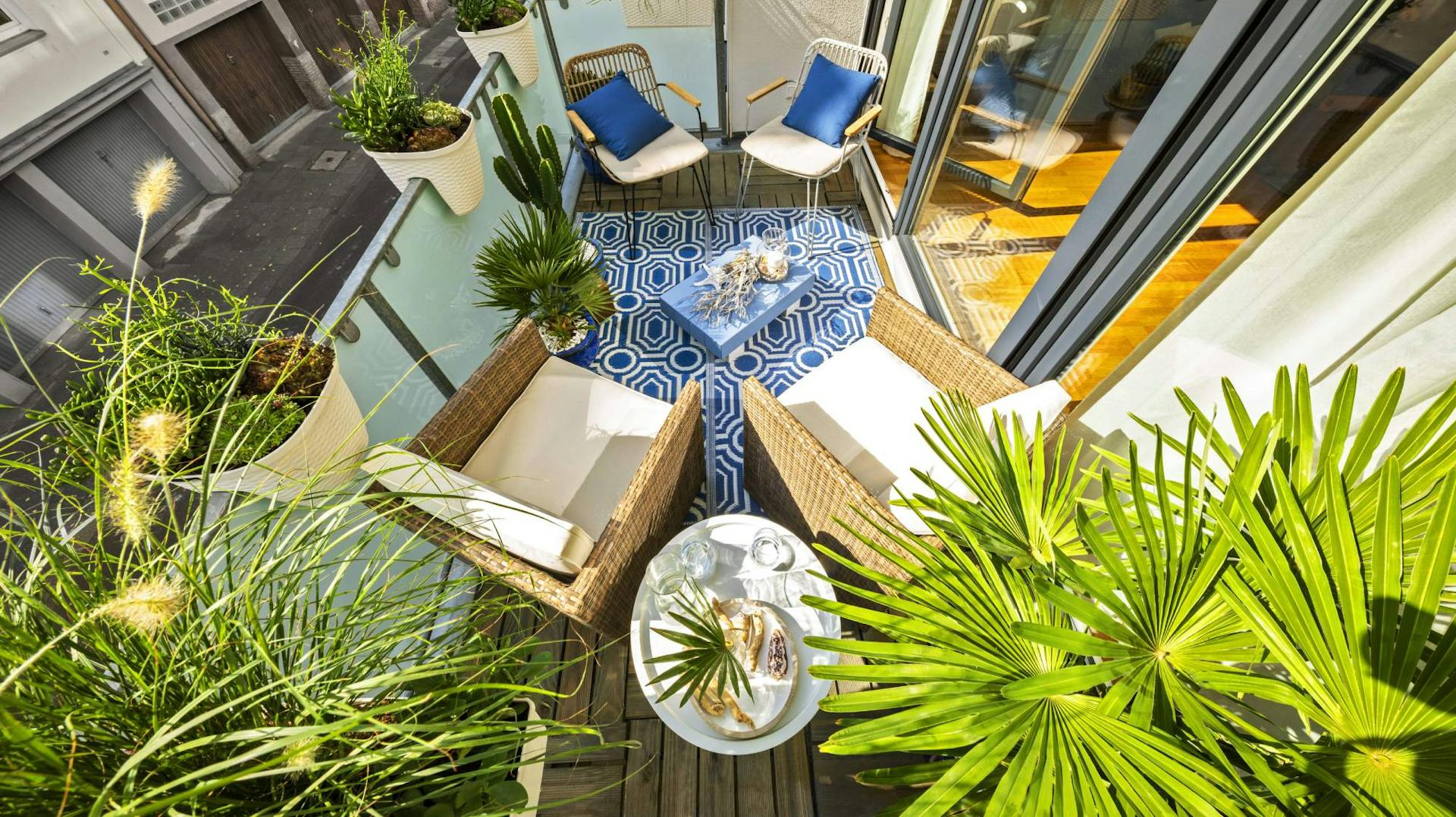 Pflanzen auf dem Balkon