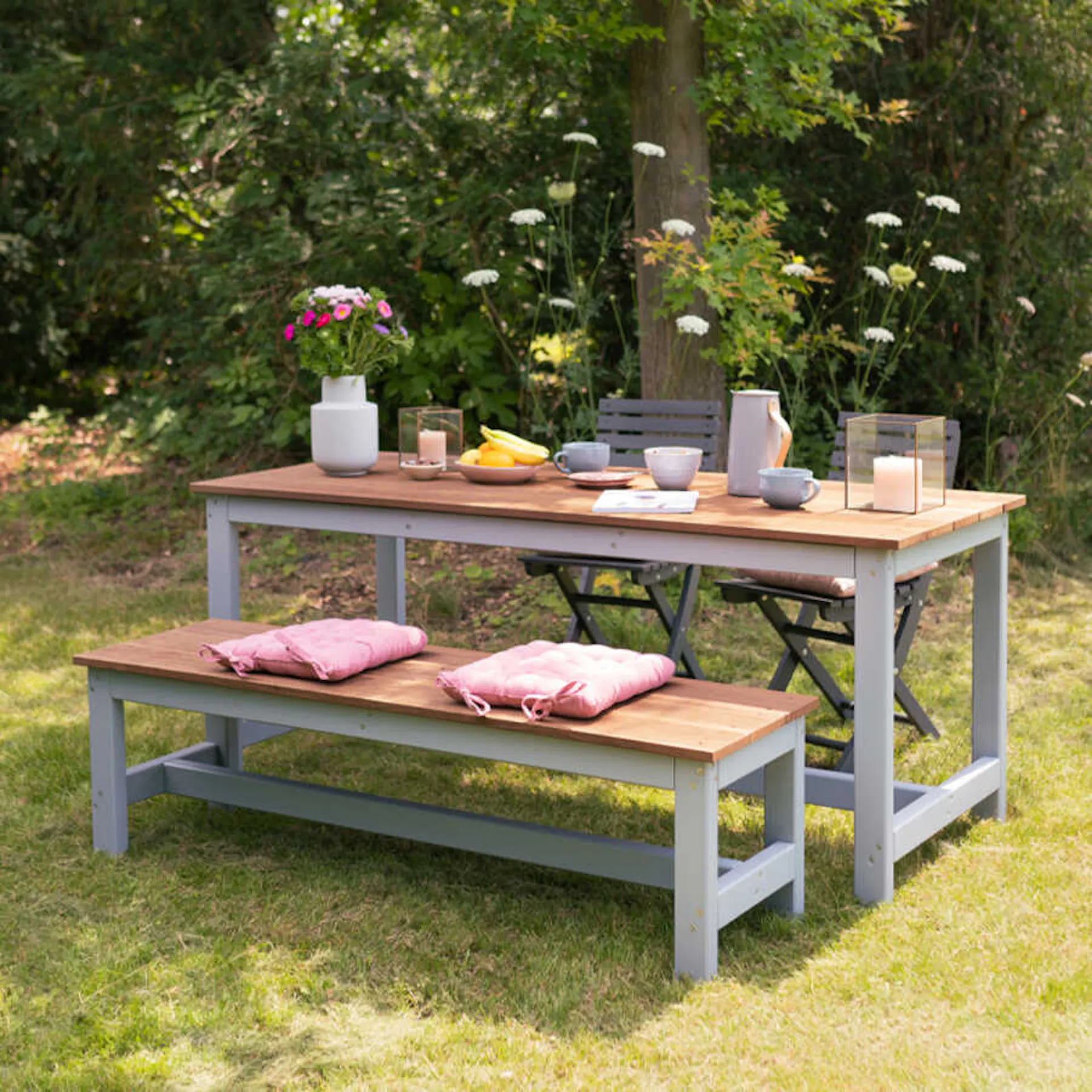 Gartentisch Richard mit Gartenbank