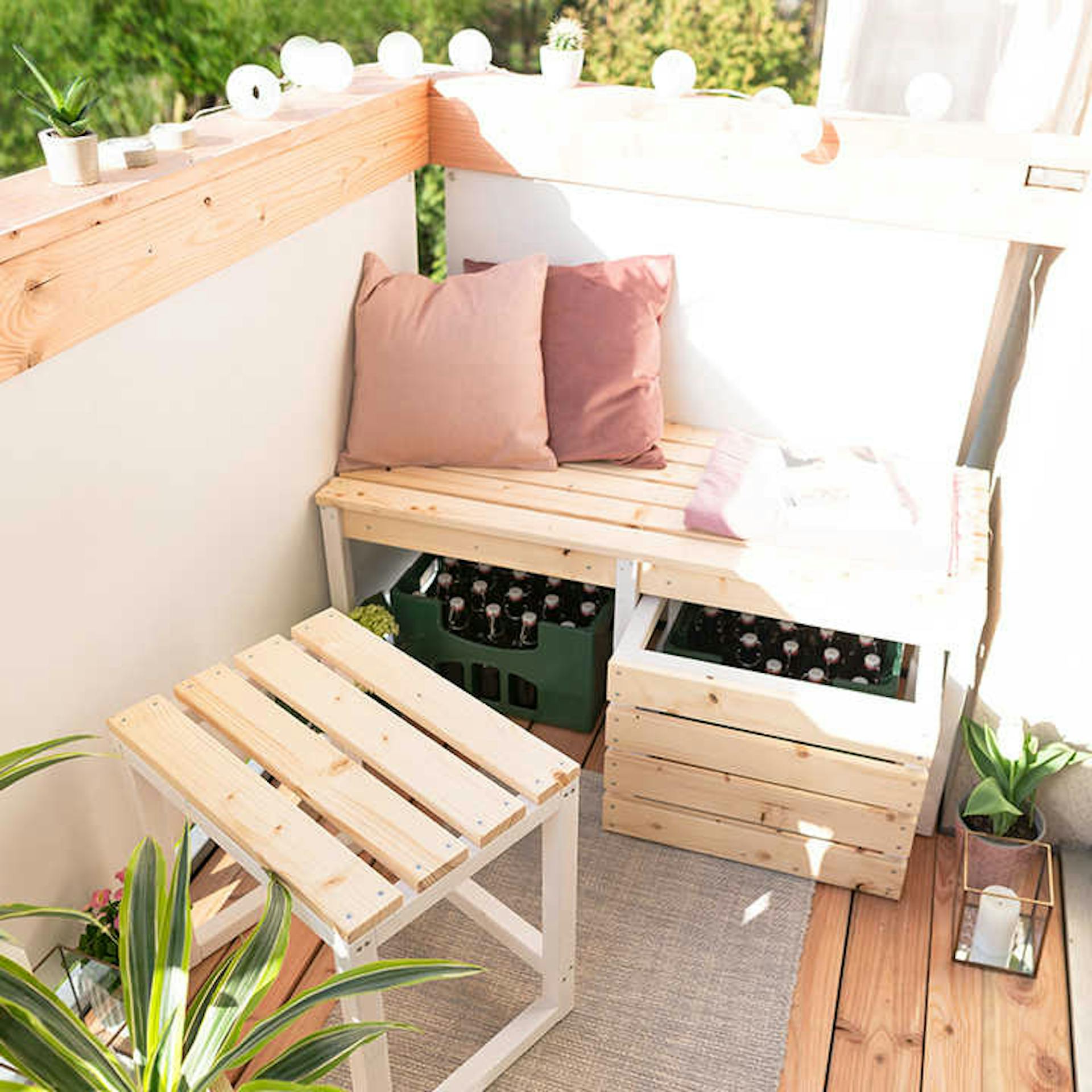 Balkonbank Lasse mit Stauraum