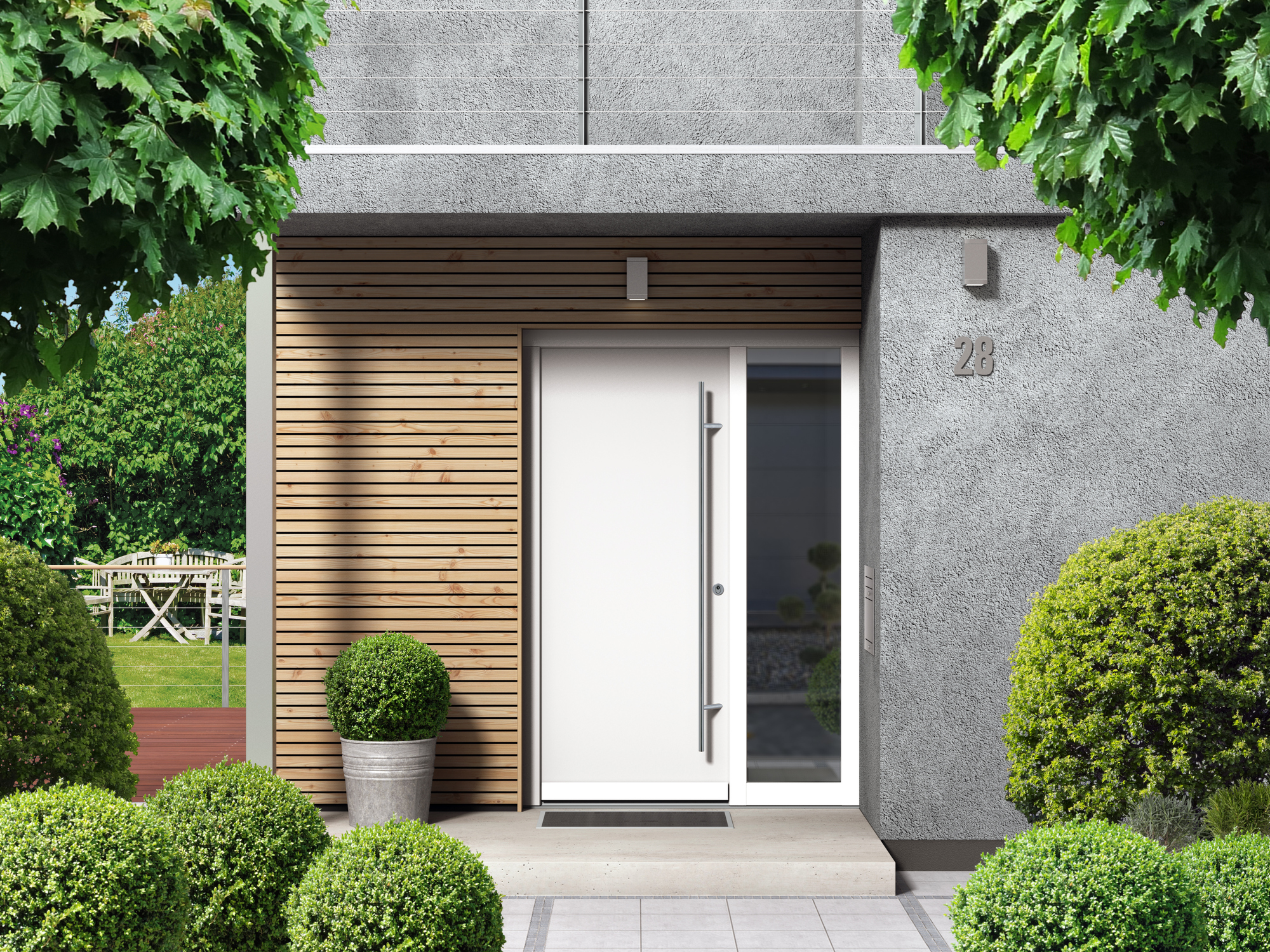 Haus mit Betonfassade