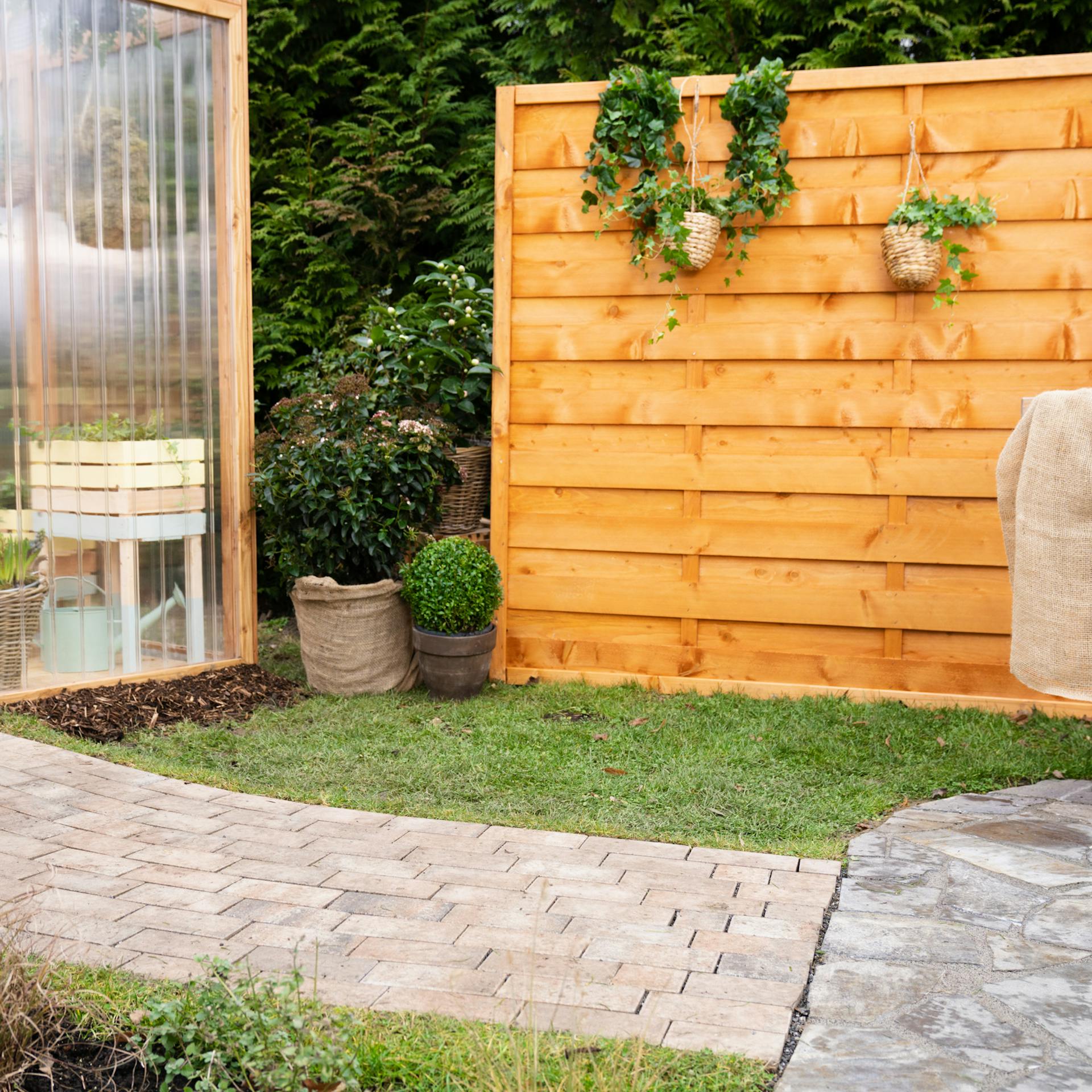 Späterer Standort für ein Frühbeet auf einem Rasenstück