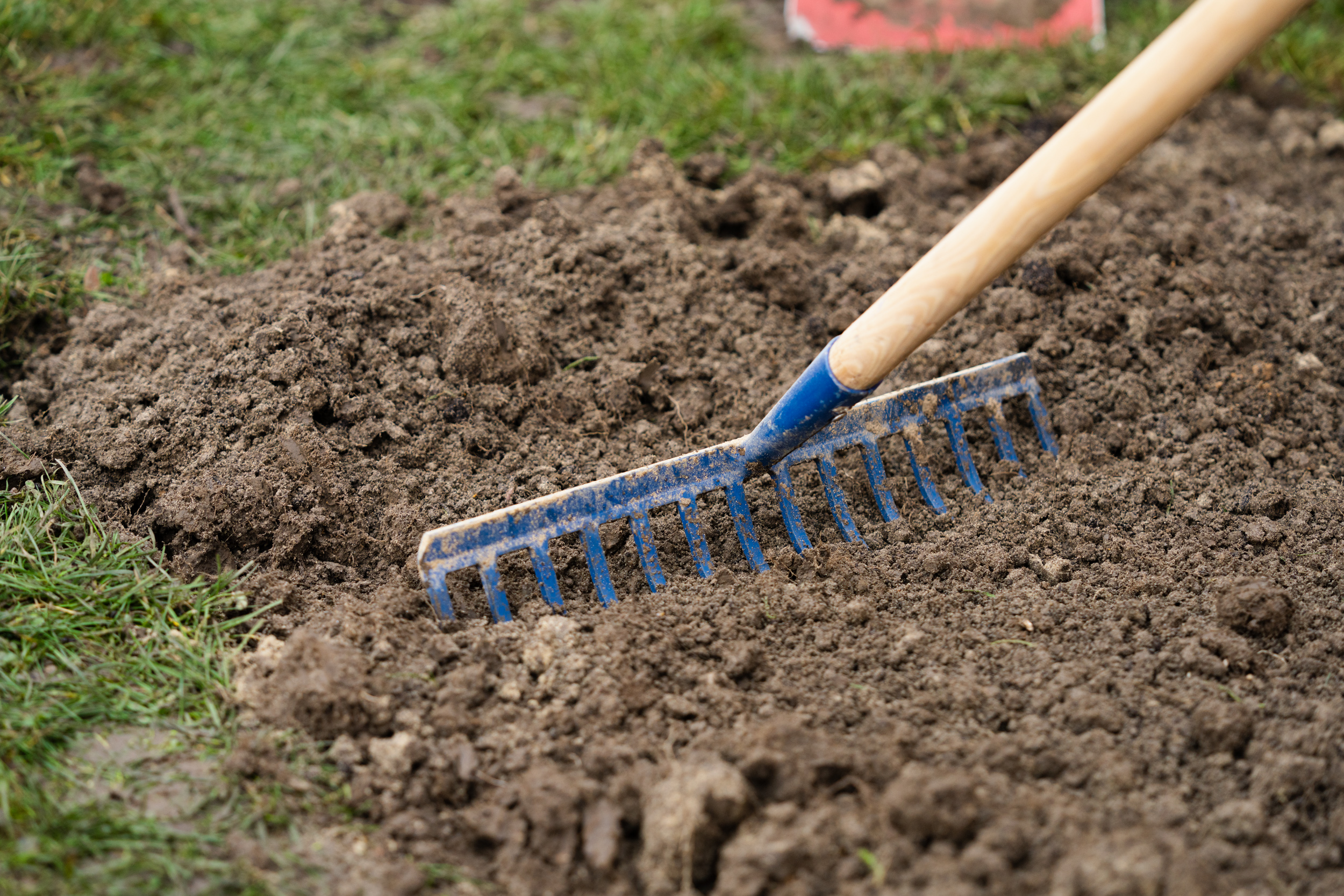 A talaj elegyenlegetése gereblyével
