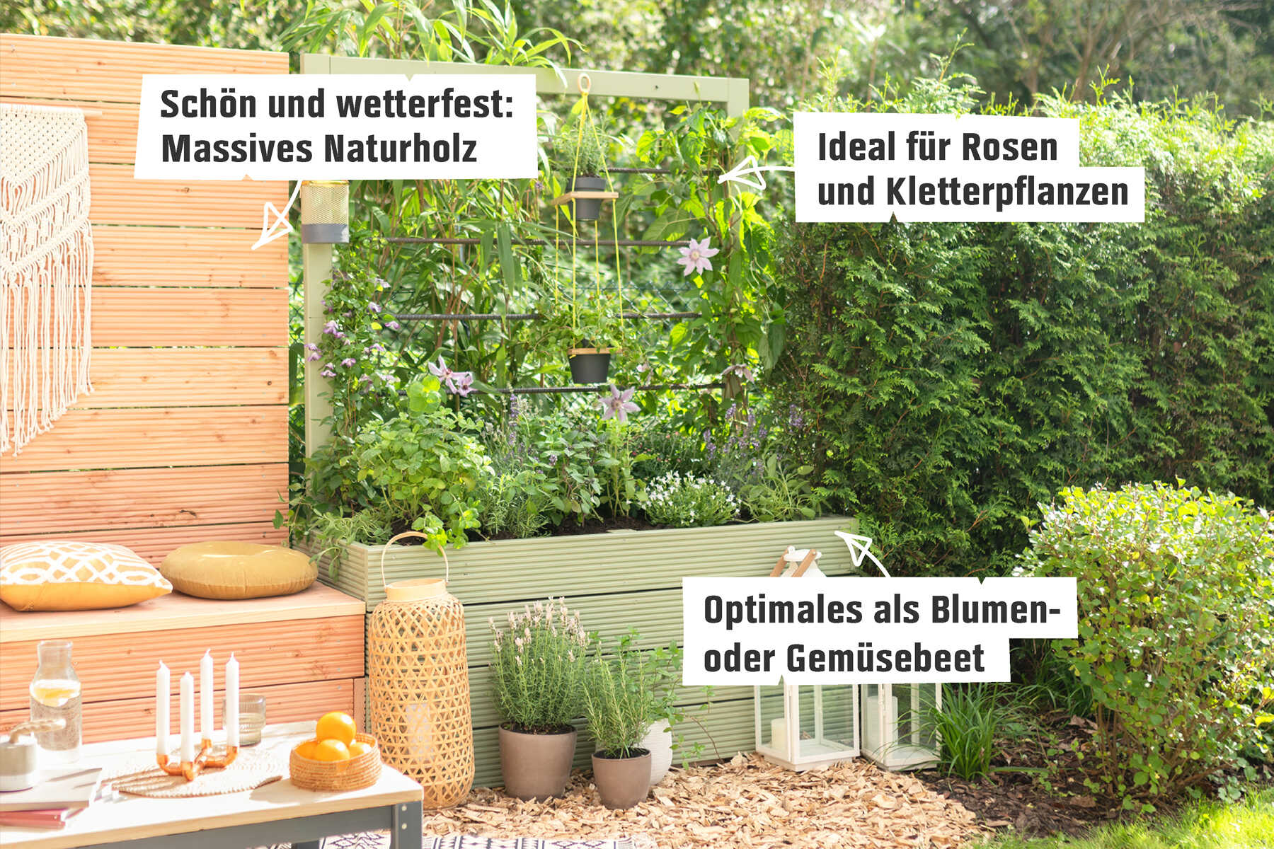 DIY Hochbeet Alfred mit Rankhilfe