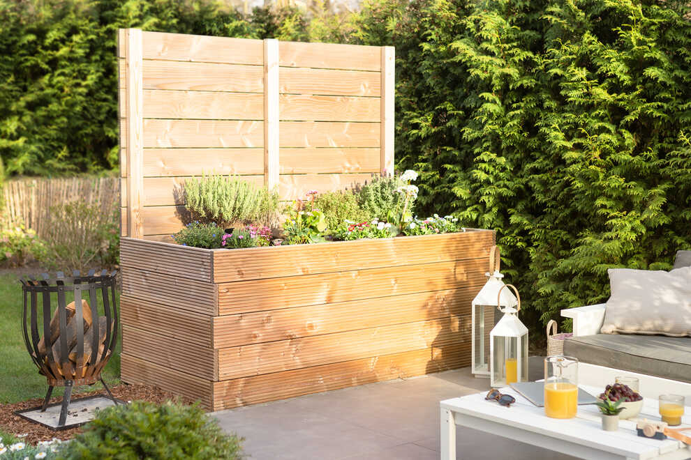 Hochbeet Alfred mit Sichtschutz Anleitung OBI