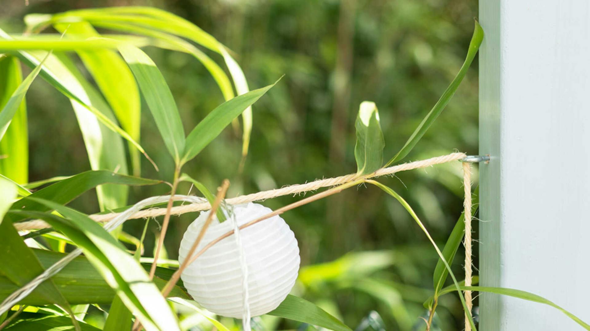 Detail Hochbeet Alfred mit Sisalseil.