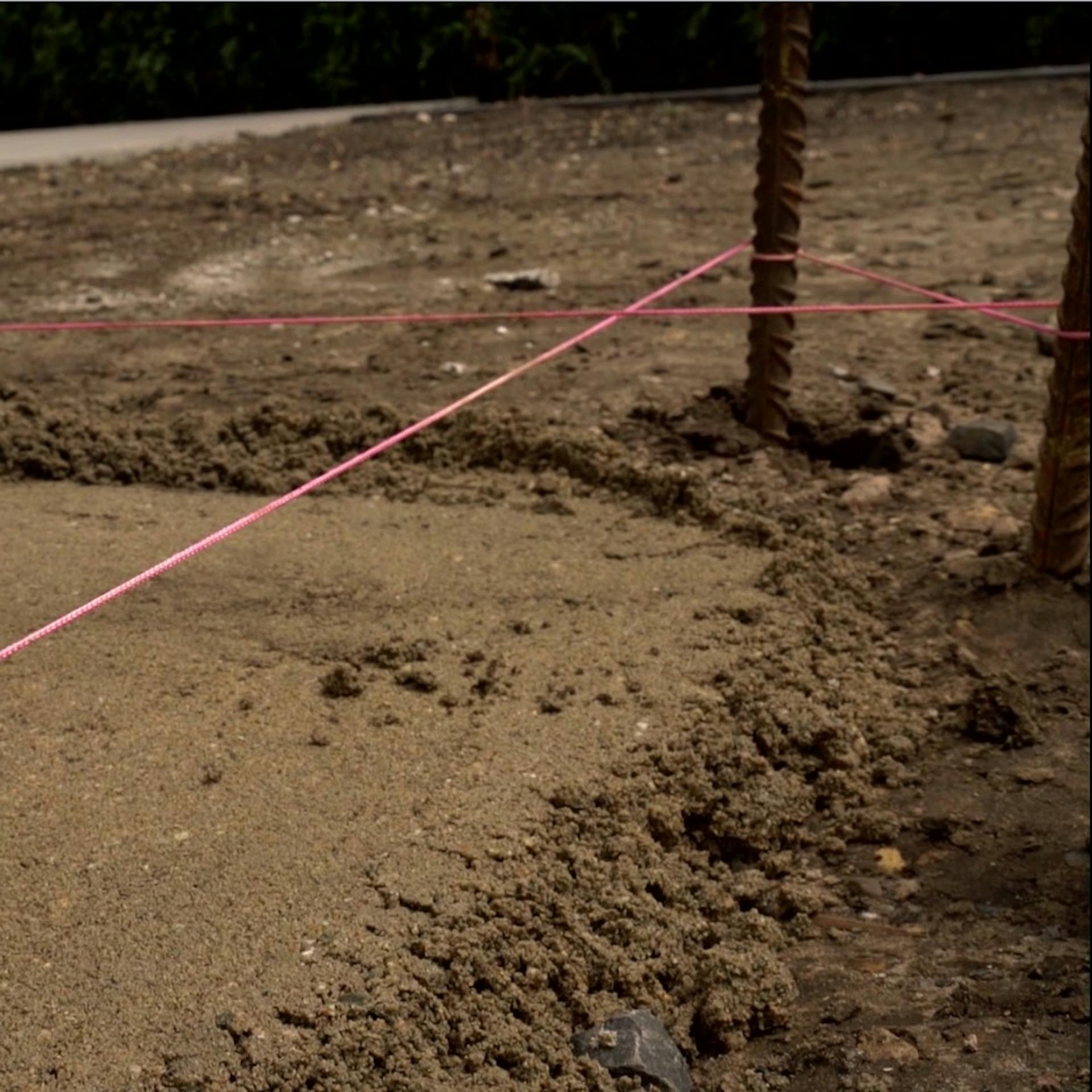 Fundament mit Richtschnur