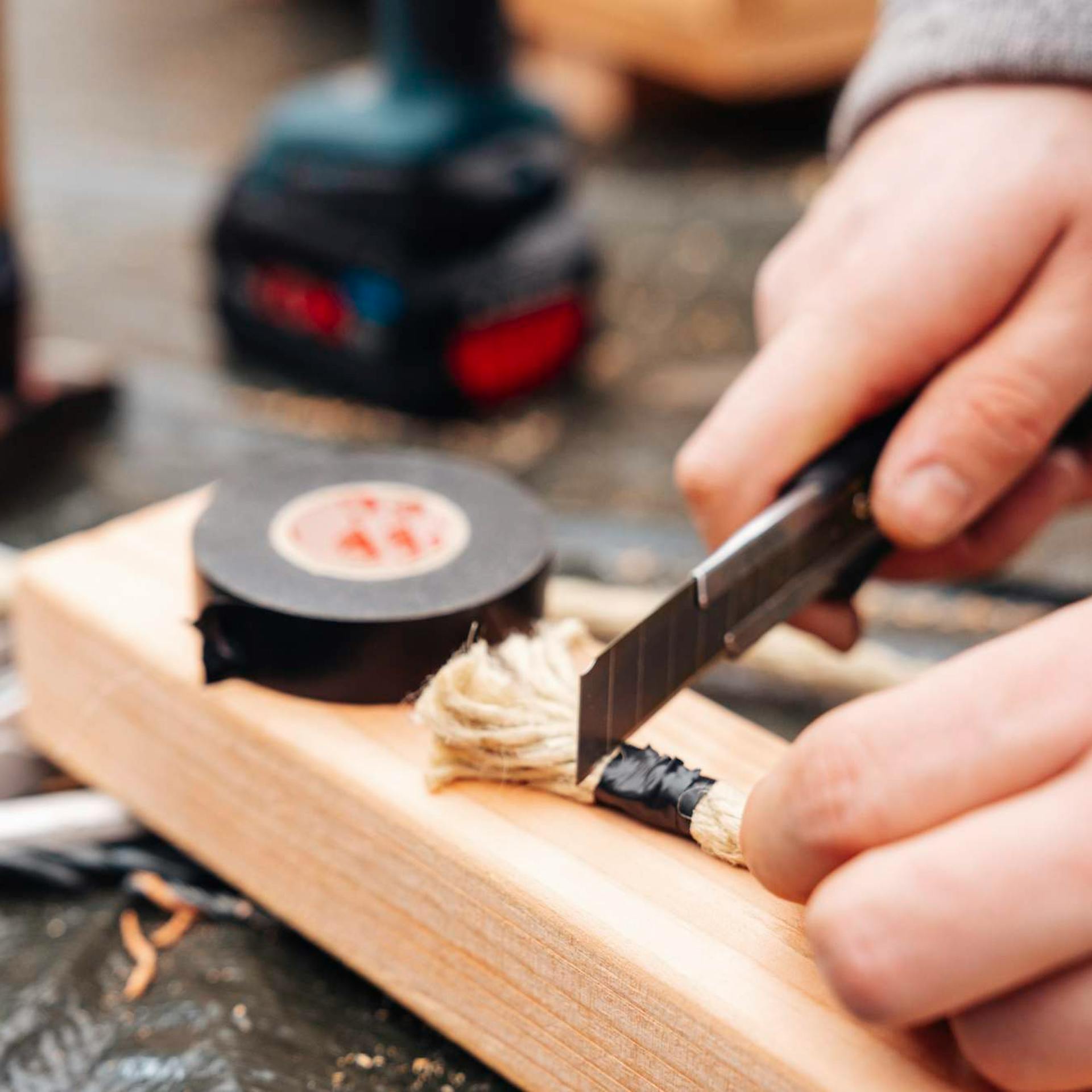 Accorciare la corda di canapa