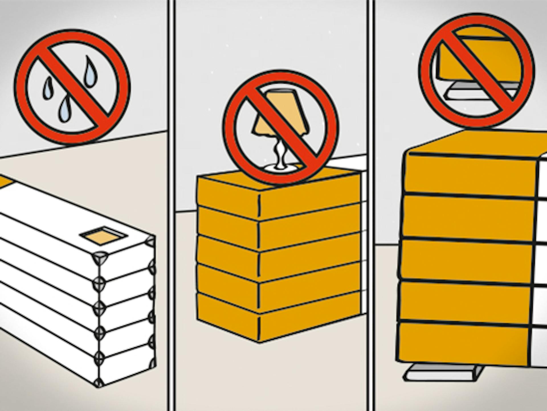 Ersatzlaminat richtig lagern.