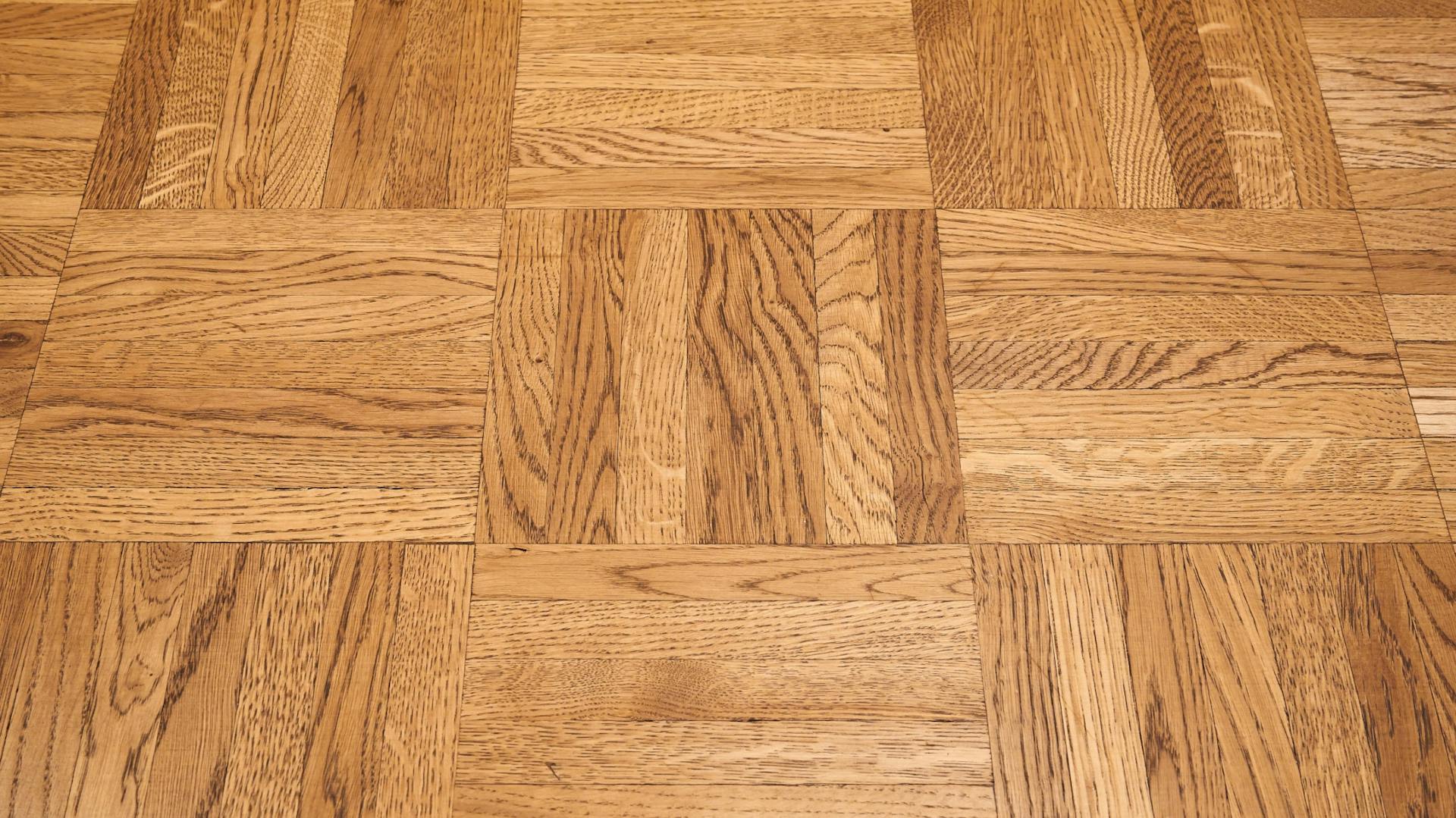 Podrobný záber na mozaikové parkety