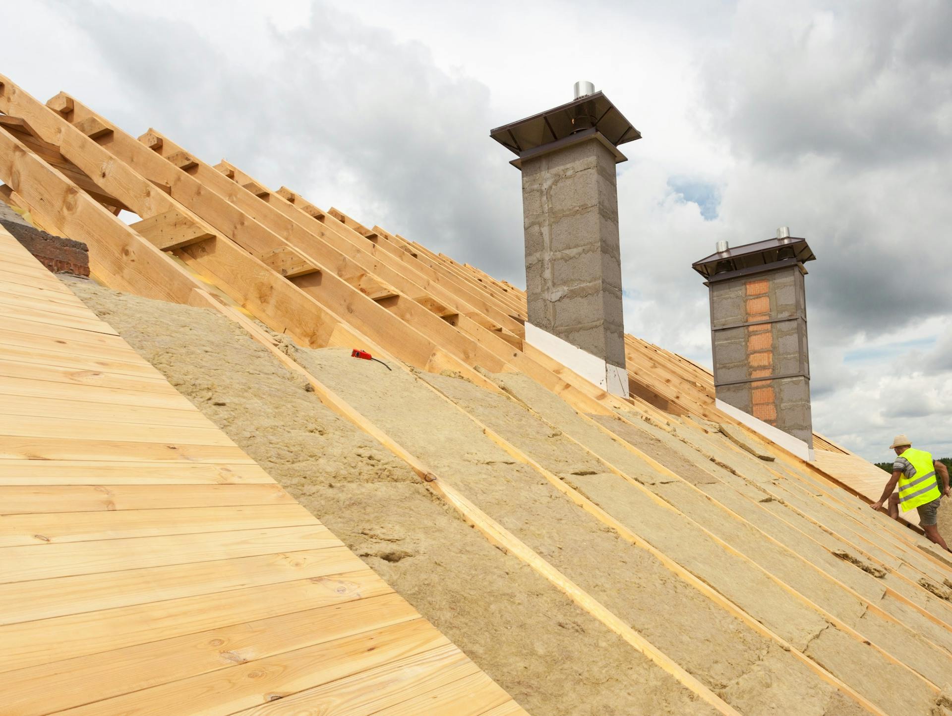 Haus mit Aufsparrendämmung