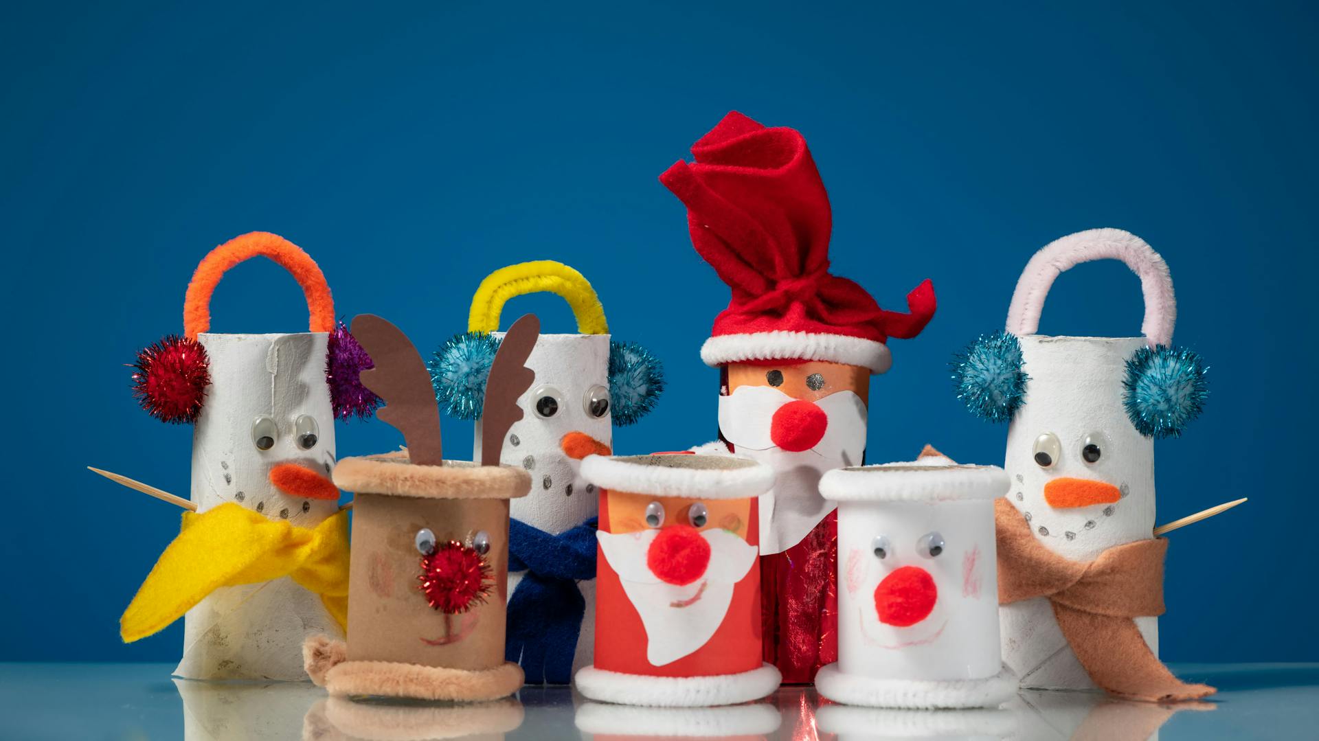 Weihnachtsdeko aus Klorollen