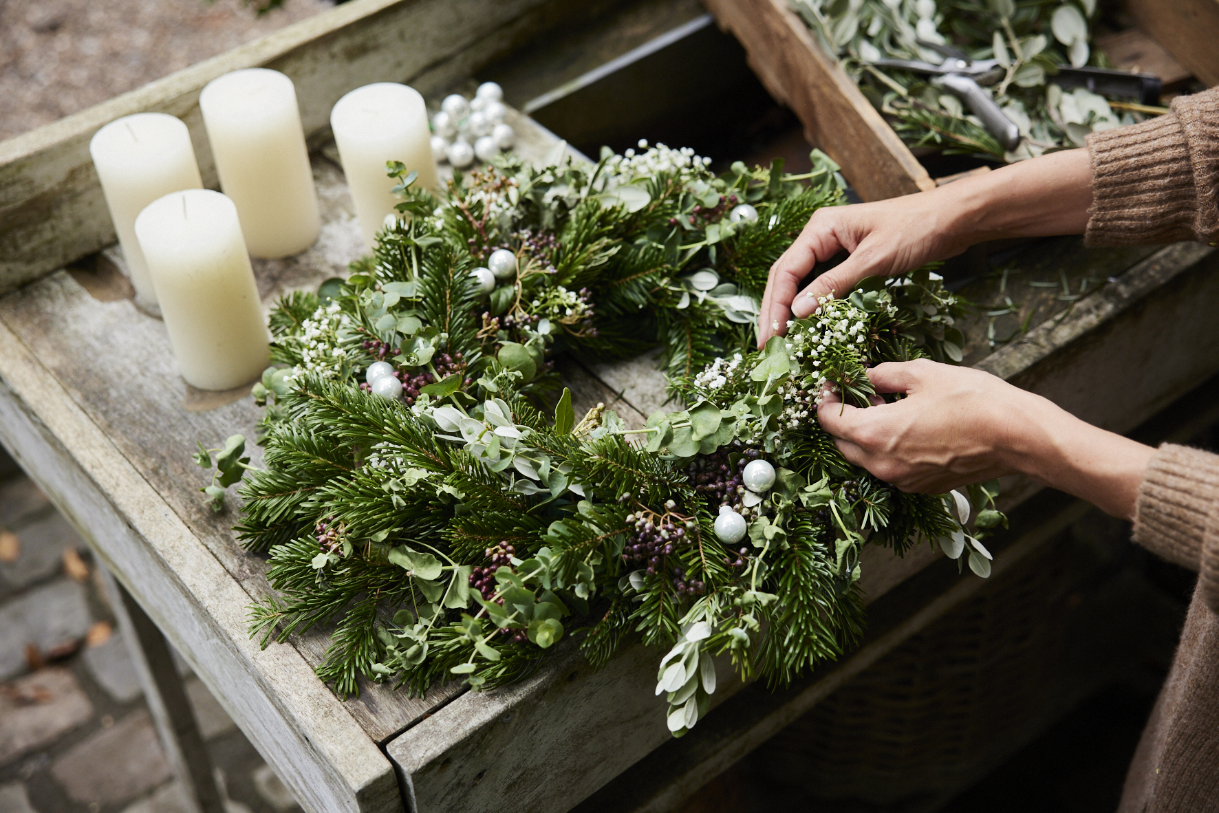 Corona dell’Avvento con decorazione
