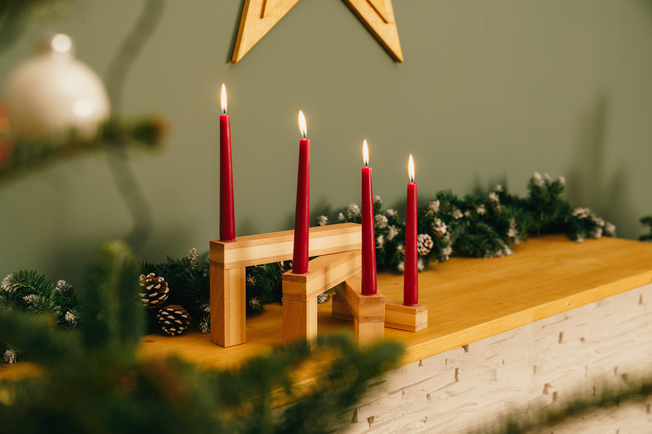 Kerzenständer Holz selber machen OBI