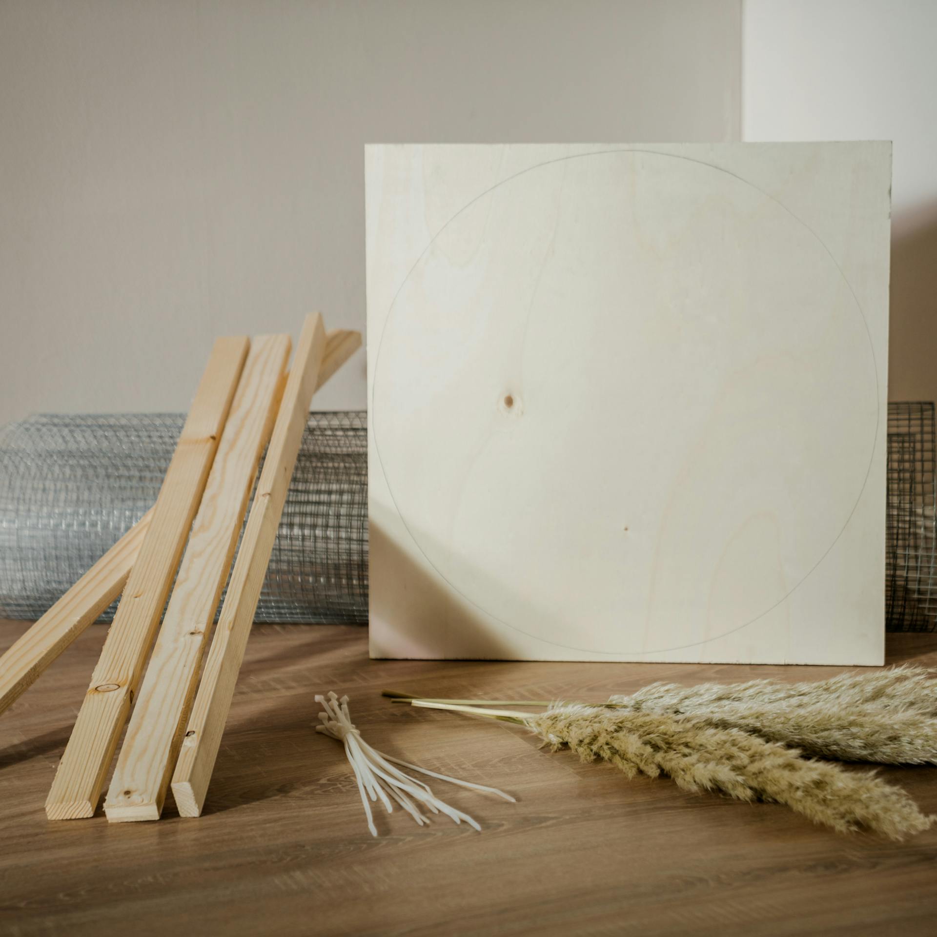 Materialauswahl für einen Pampasgrasbaum