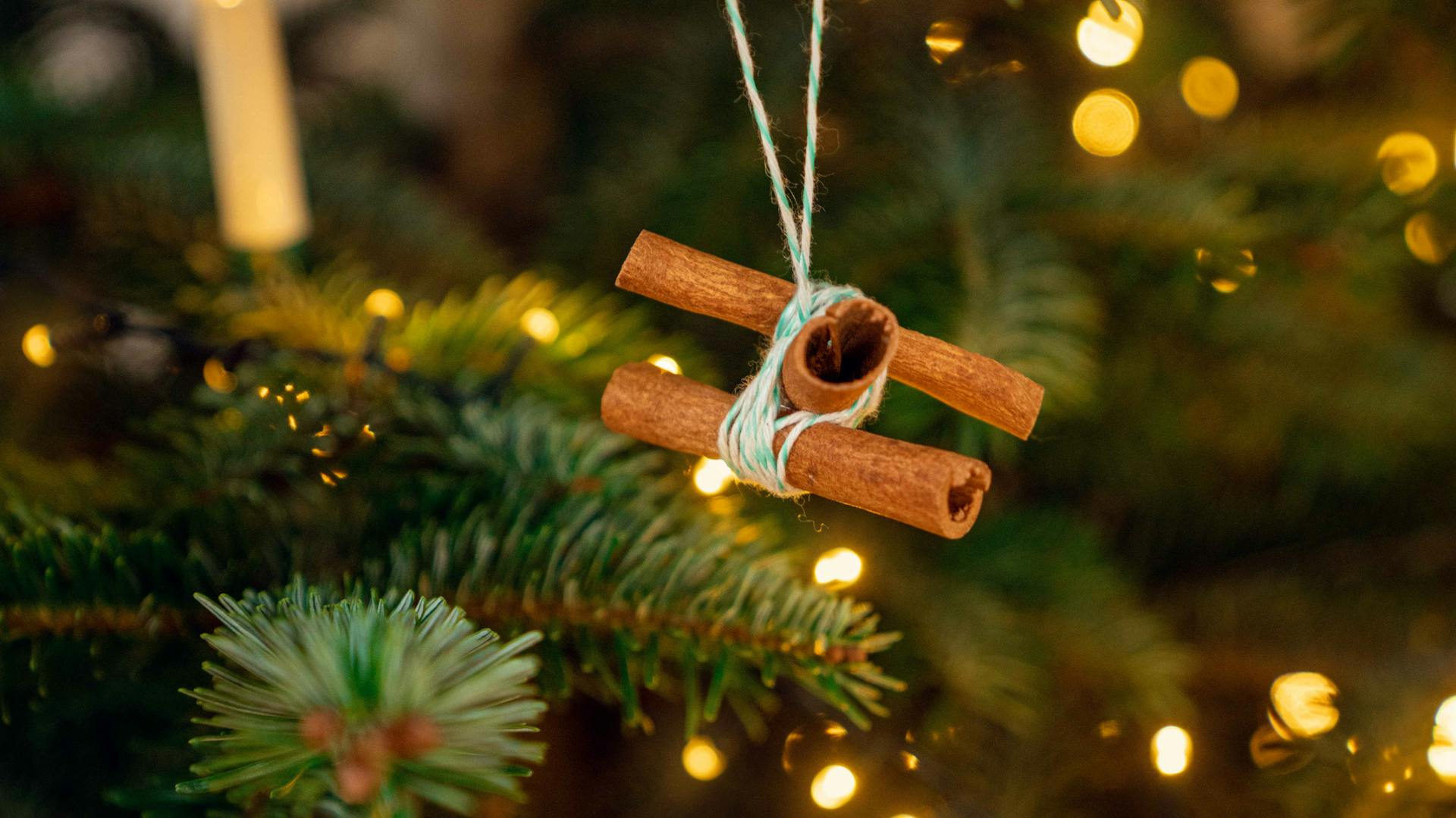 Házi készítésű fadíszek fahéjrudakból