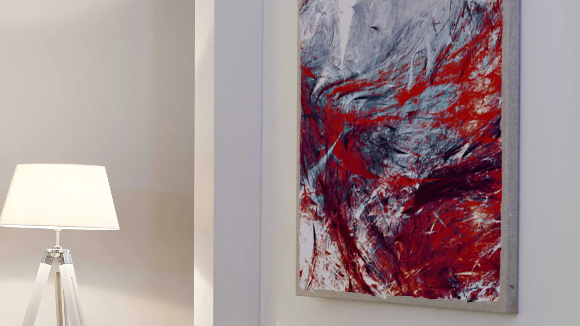 Murale in tonalità rossa adatto a decorazioni natalizie in stile brioso