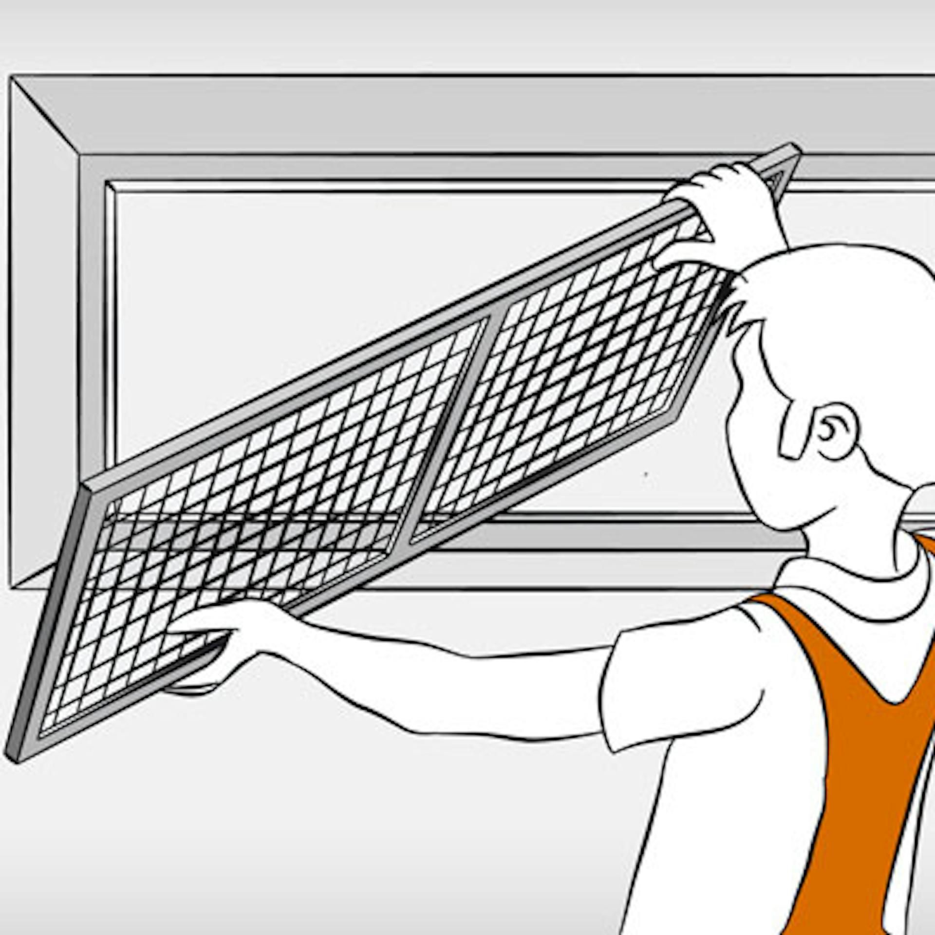 Heimwerker baut altes Kellerfenster aus.