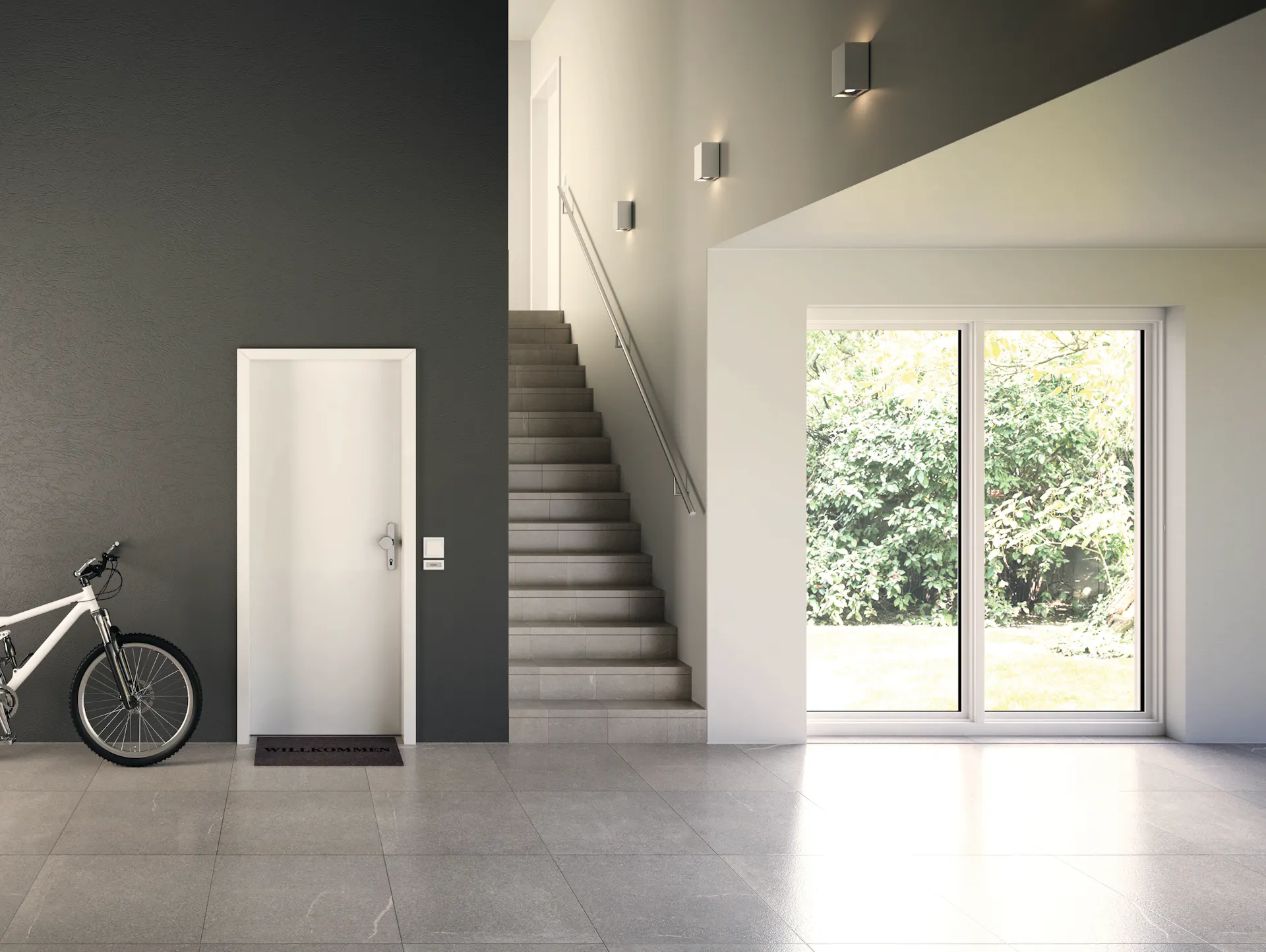 Klassische Eingangstür und Wohntür aus Holz