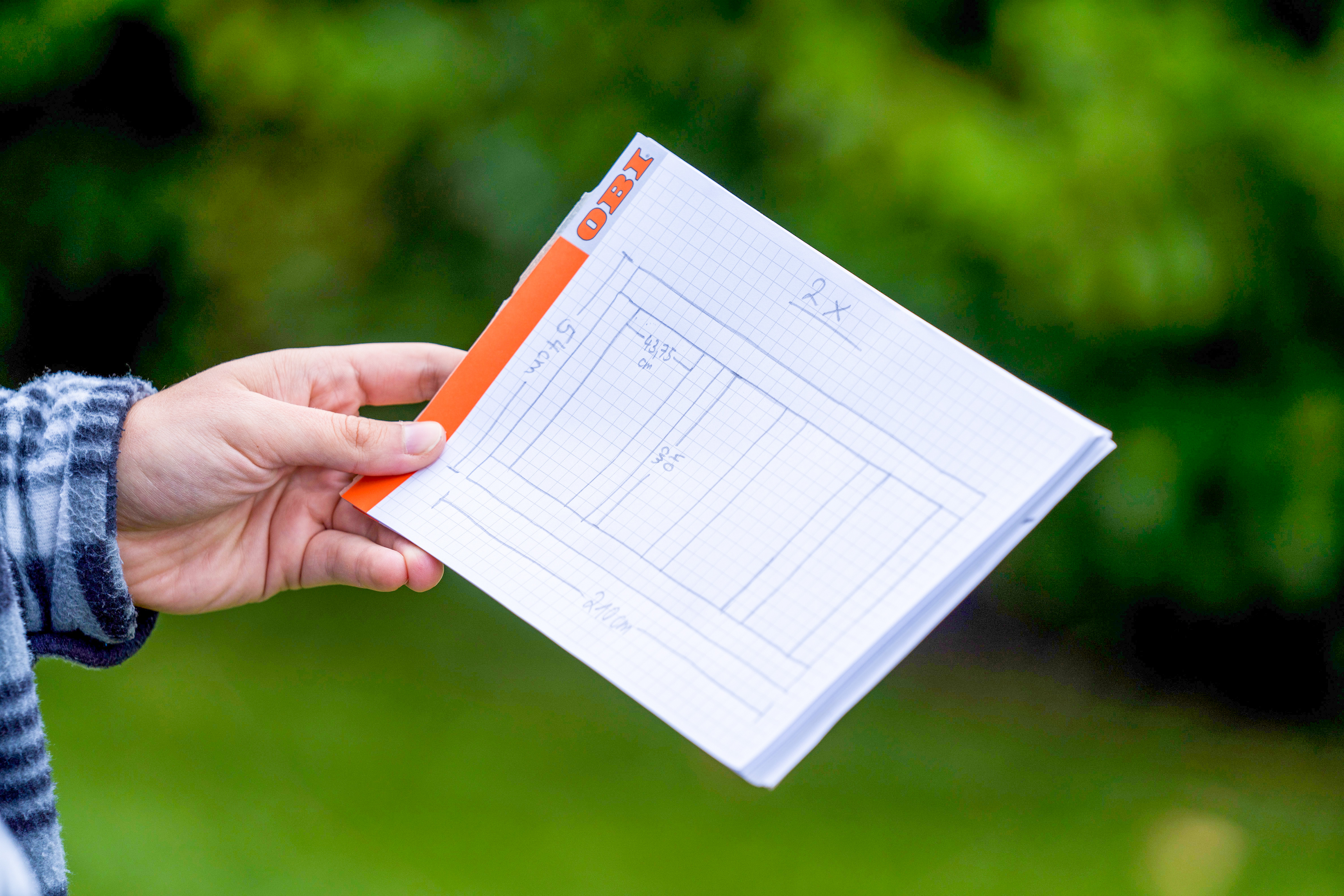 Skizze von geplantem Barfußpfad