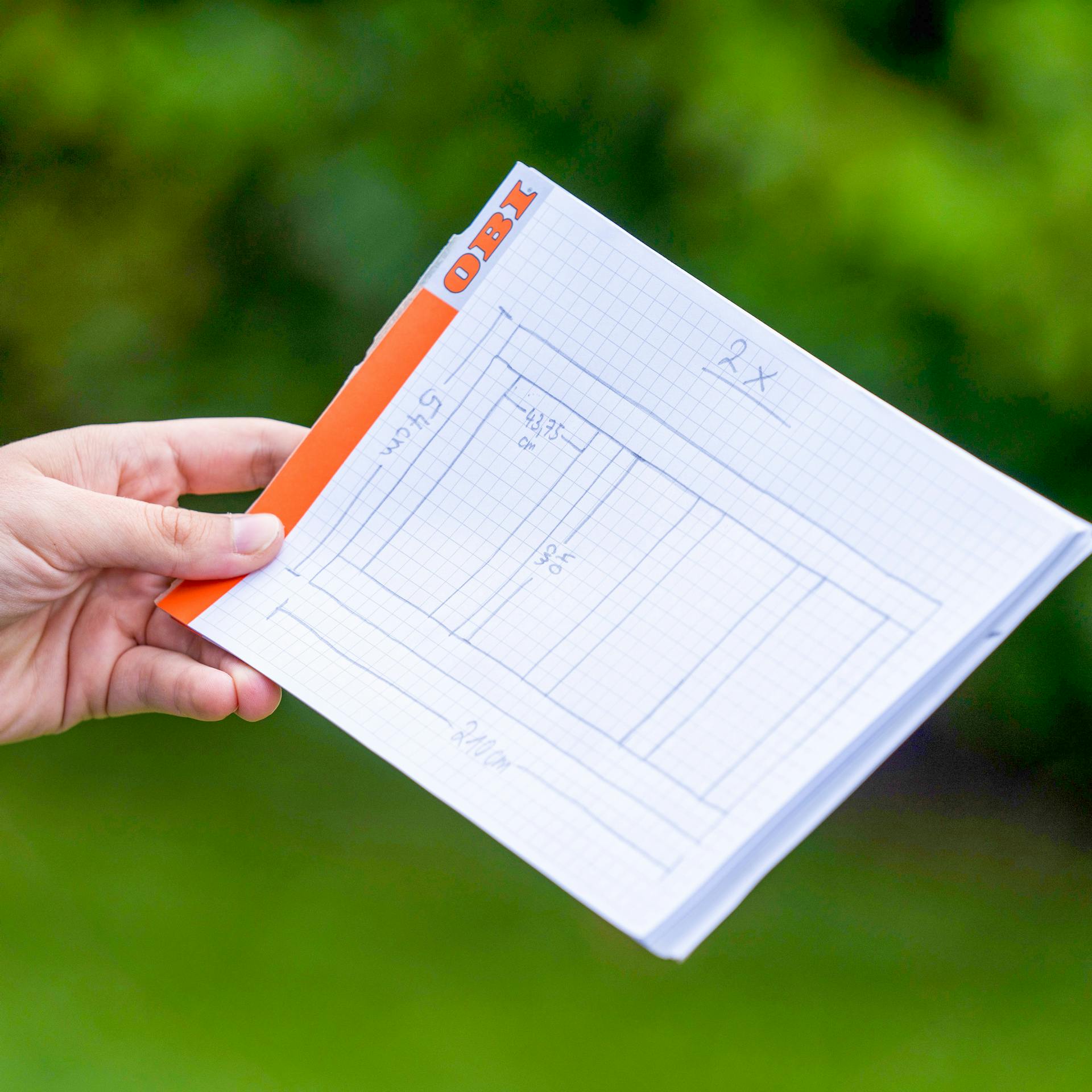 Skizze von geplantem Barfußpfad