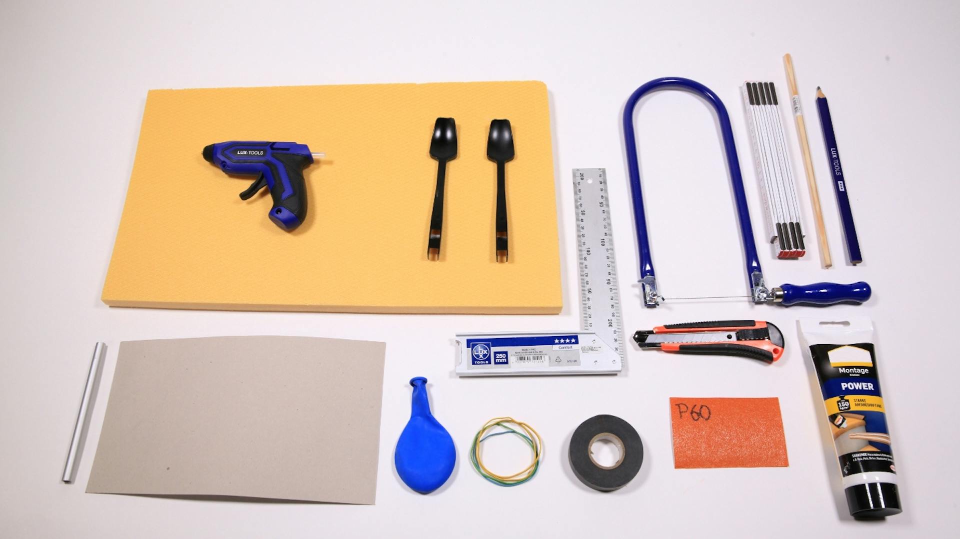 Material, um Boote mit Puste- und Schauffelantrieb zu basteln