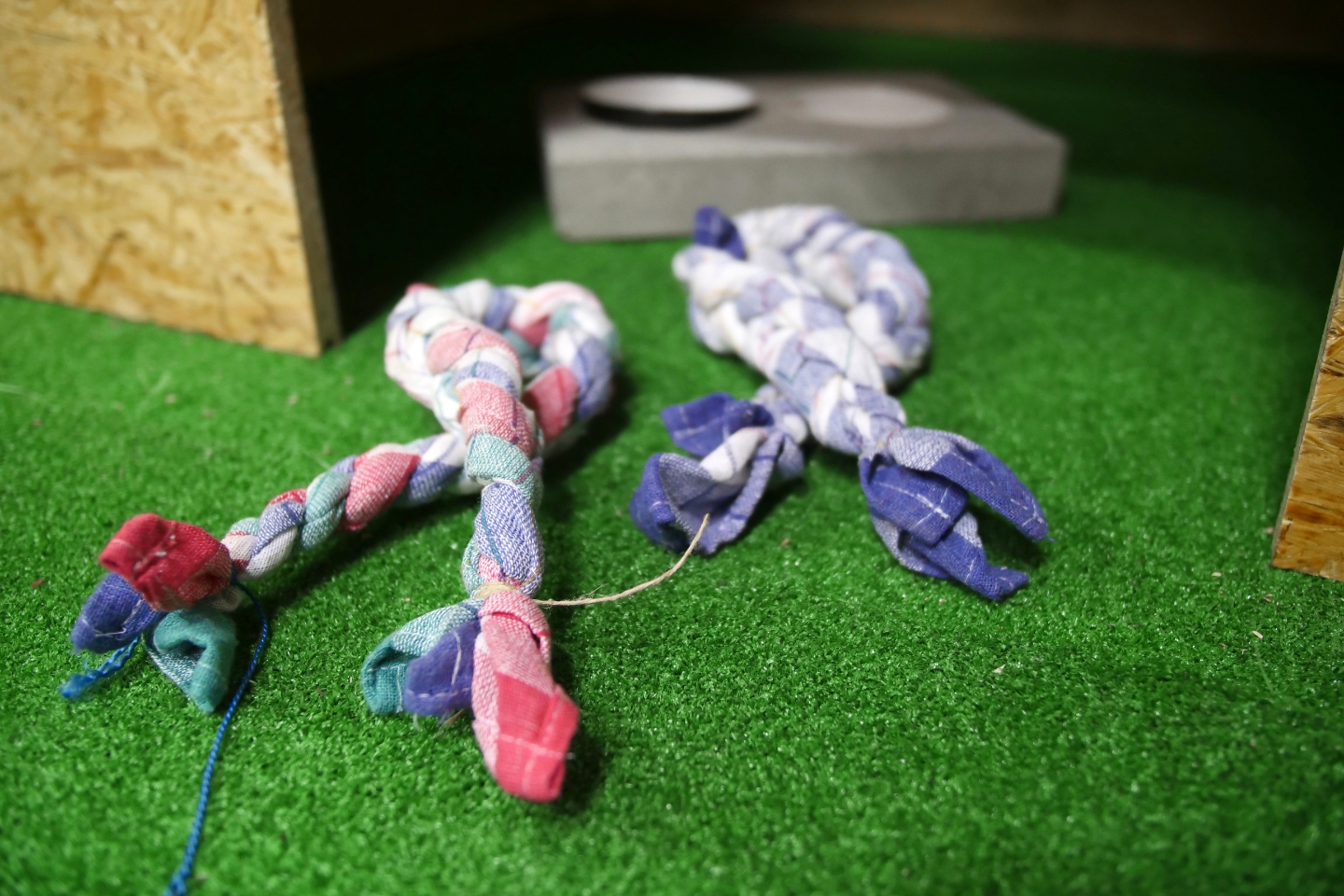 Selbst gebastelte Zergel.