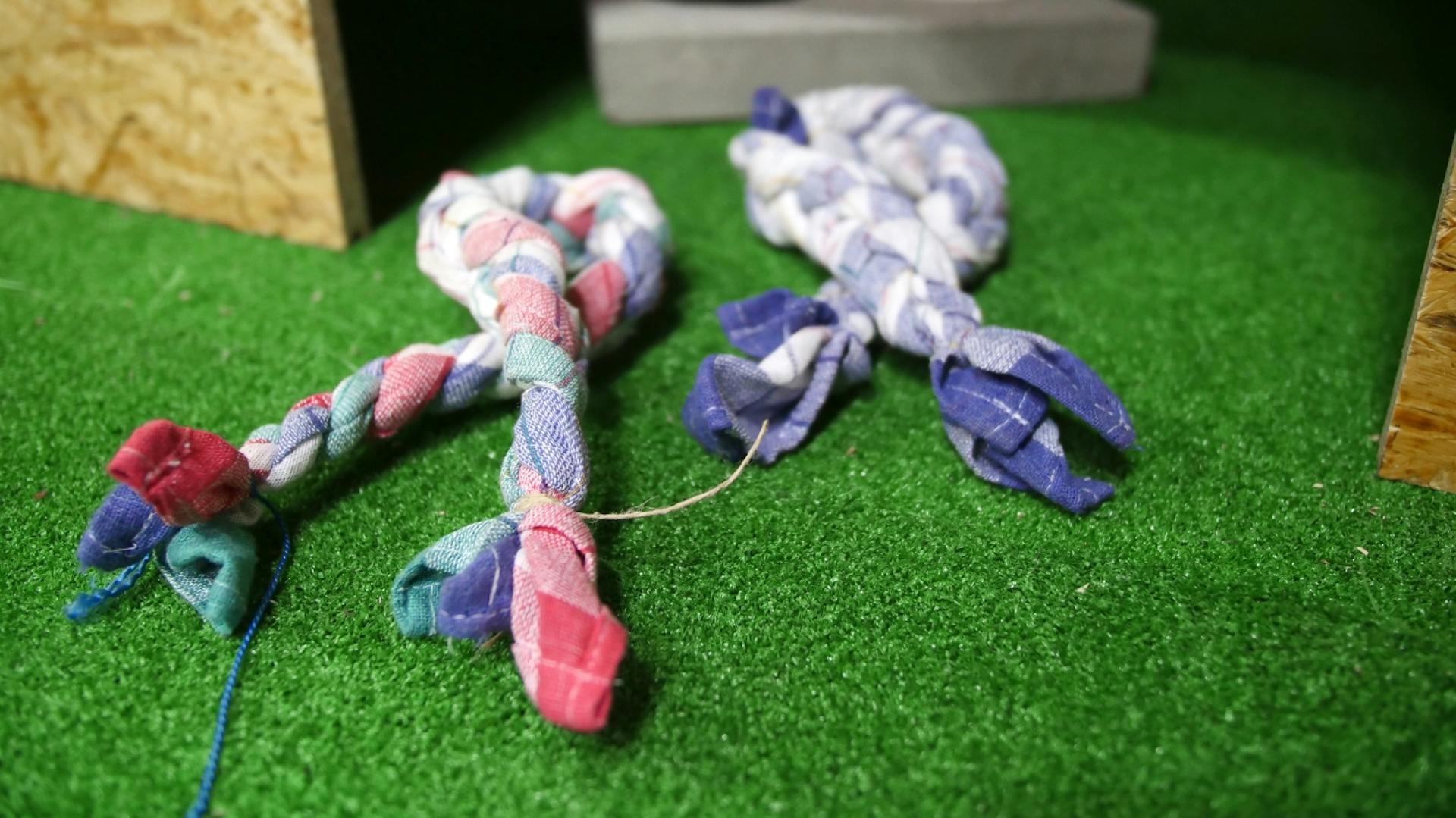 Selbst gebastelte Zergel.