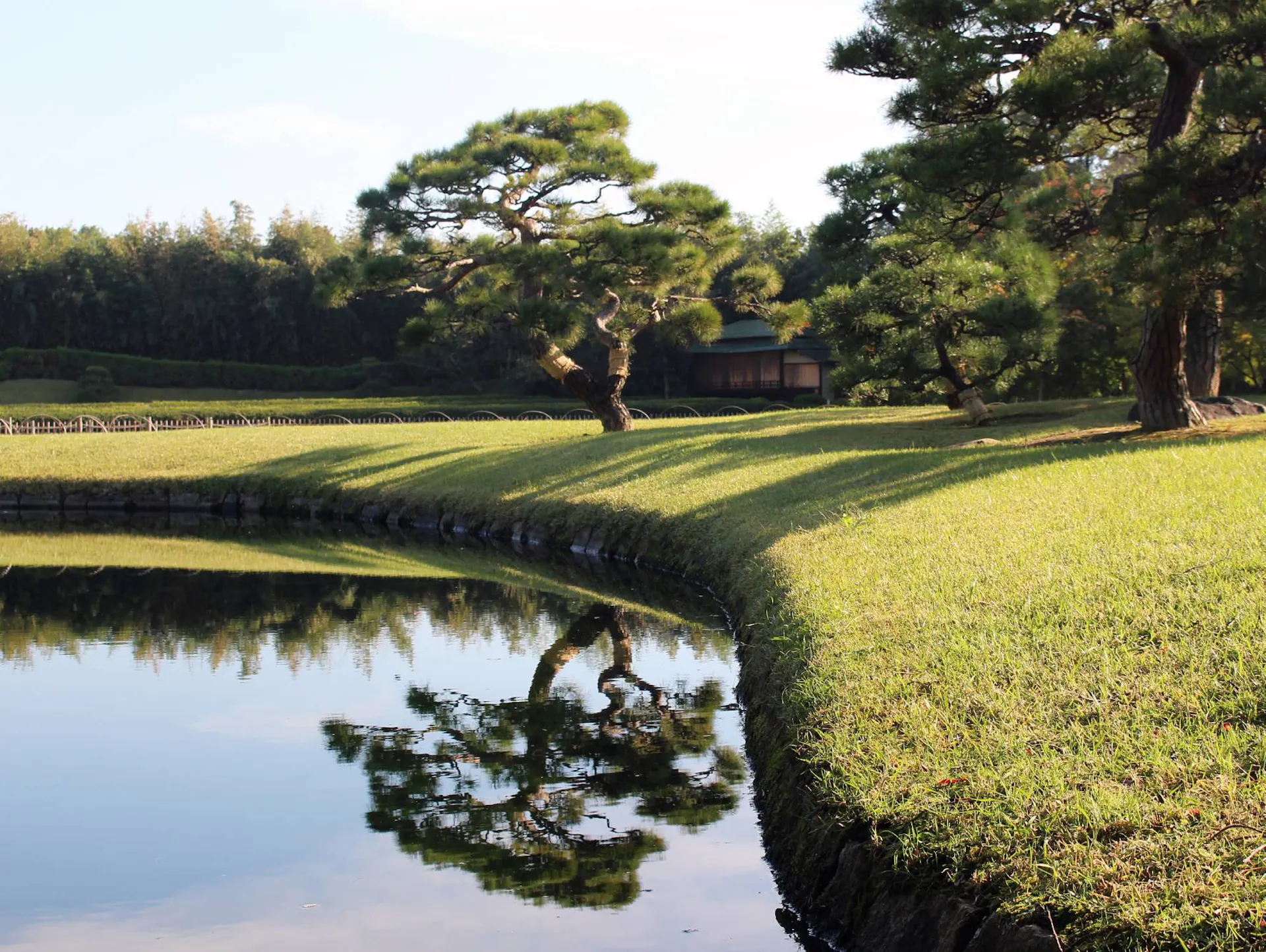 Ein asiatisch angelegter Garten mit Teich