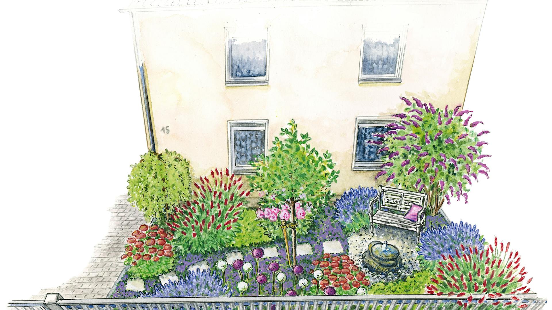 Rappresentazione grafica di un giardino adattp agli insetti