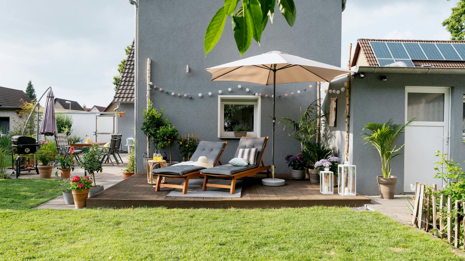 Gestalttung einer modernen Terrasse