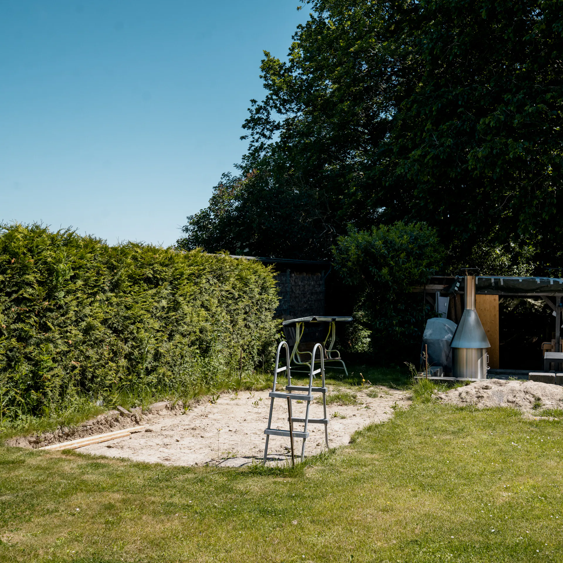 Füves felület a csúszdának