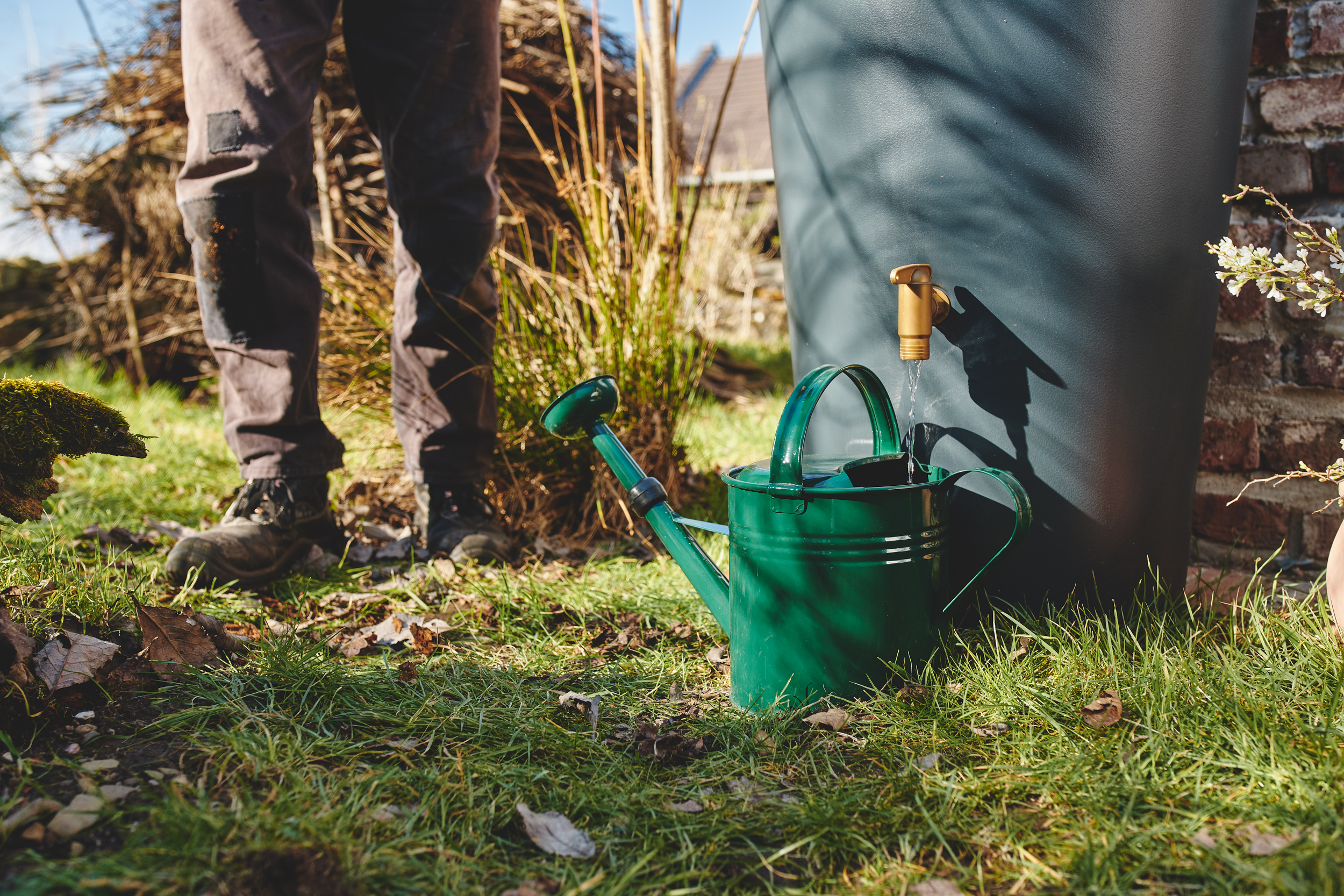 Esővízgyűjtő a kertben